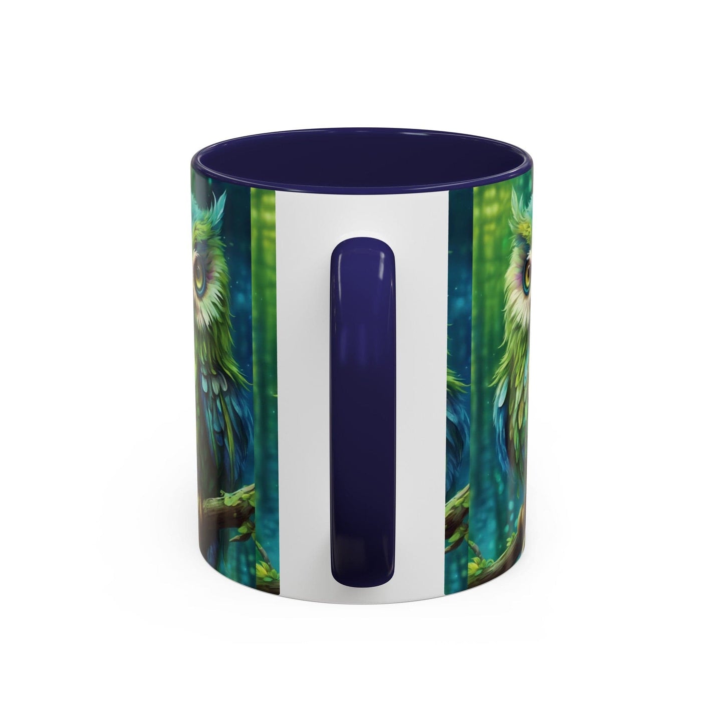 Owl (blue & green) Coffee Mug (11, 15oz)