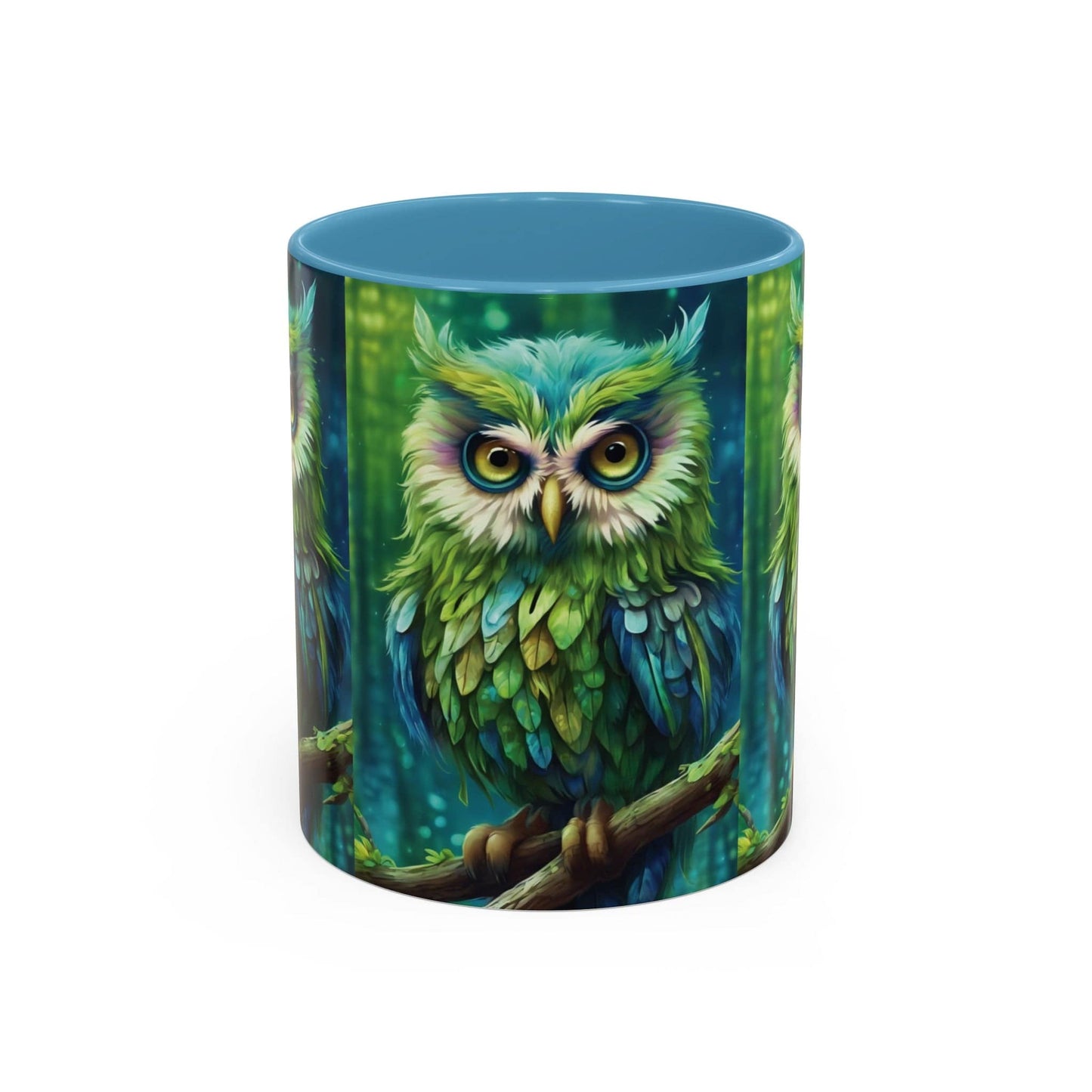 Owl (blue & green) Coffee Mug (11, 15oz)