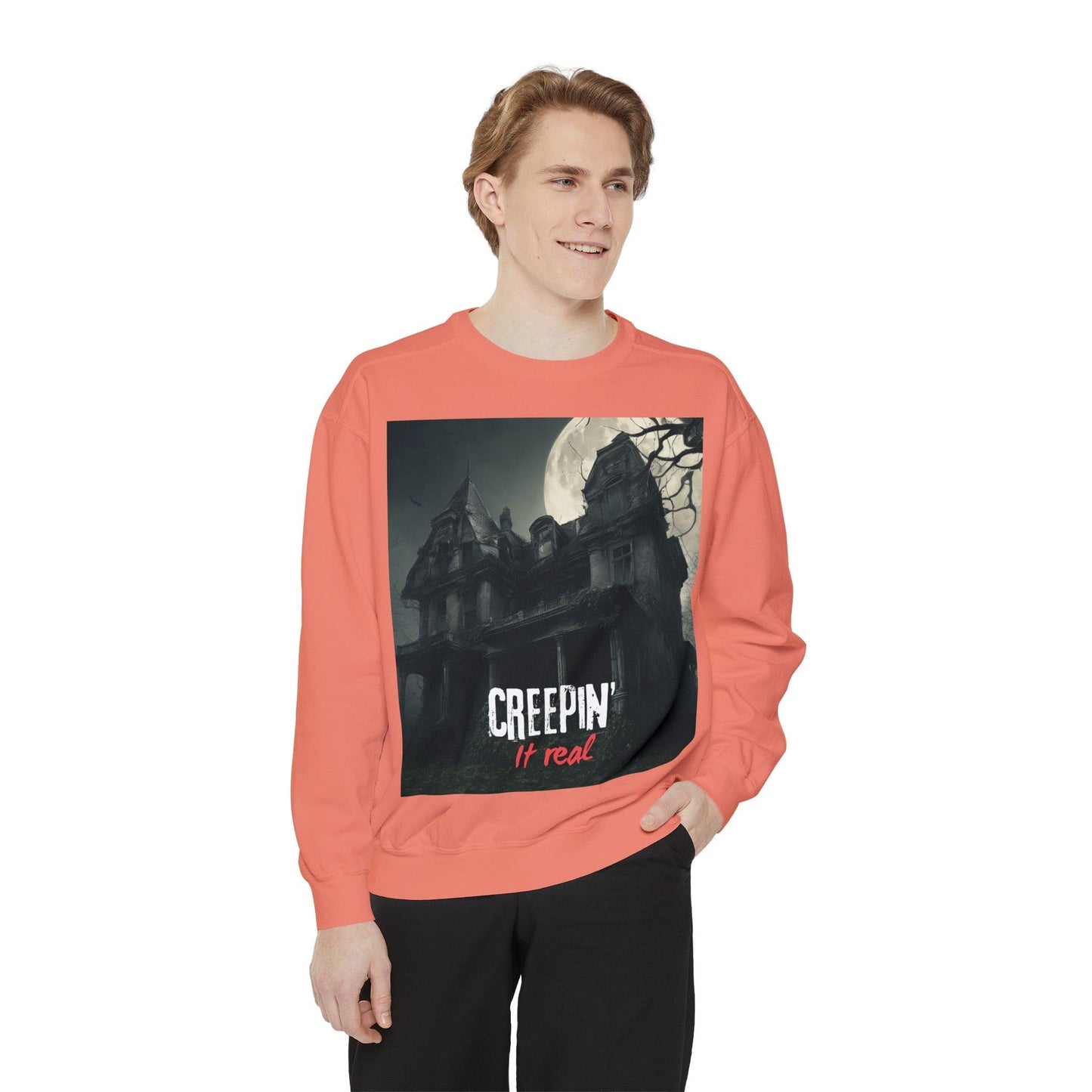 Creepin’ it real Unisex Garment-Dyed Sweatshirt