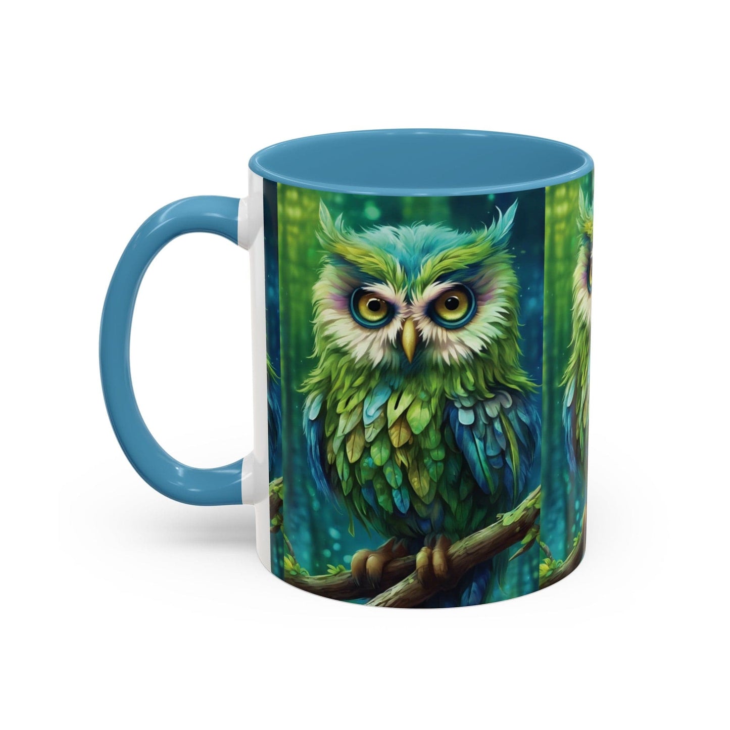 Owl (blue & green) Coffee Mug (11, 15oz)