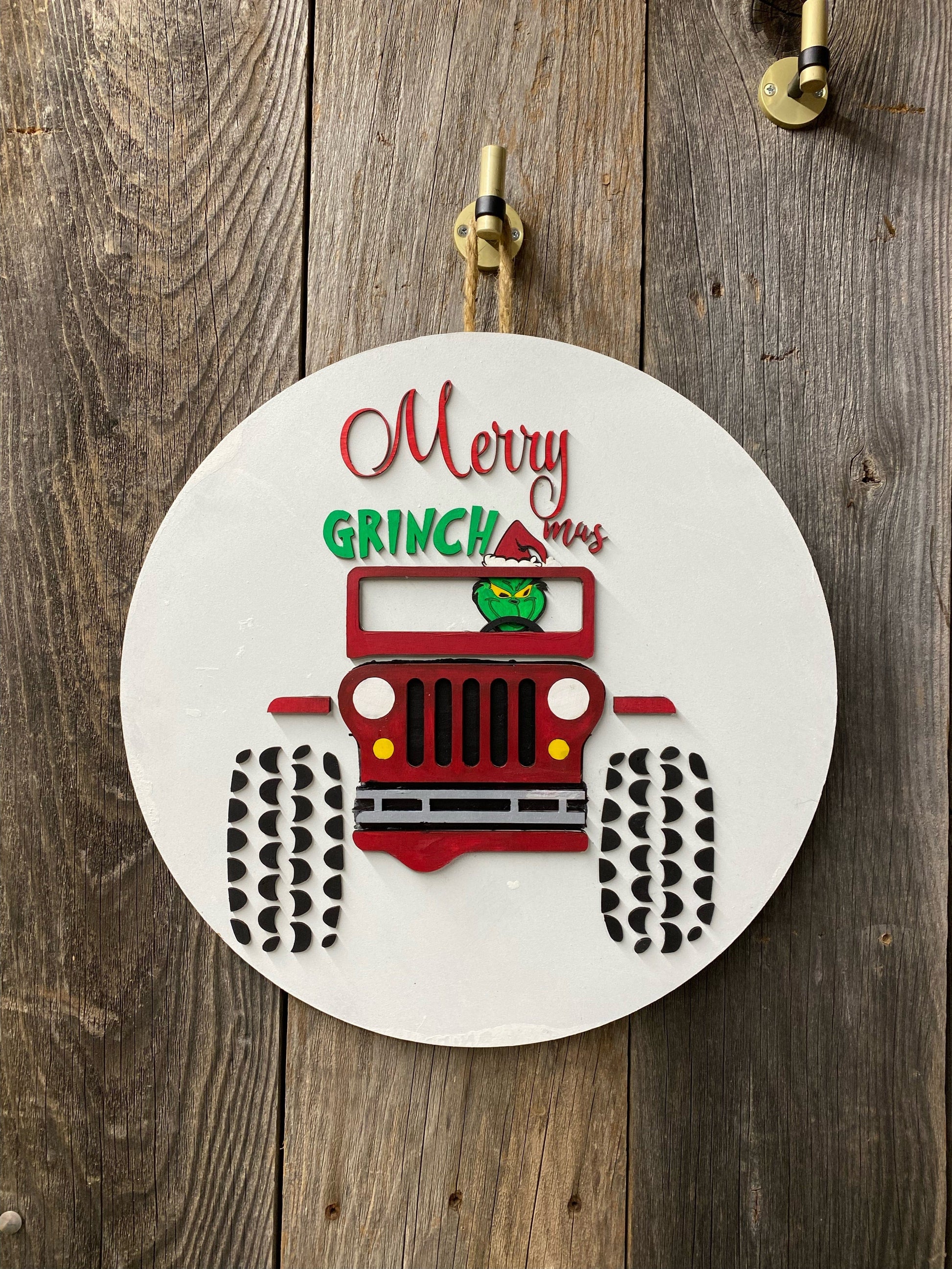 Merry Grinchmas in a Jeep