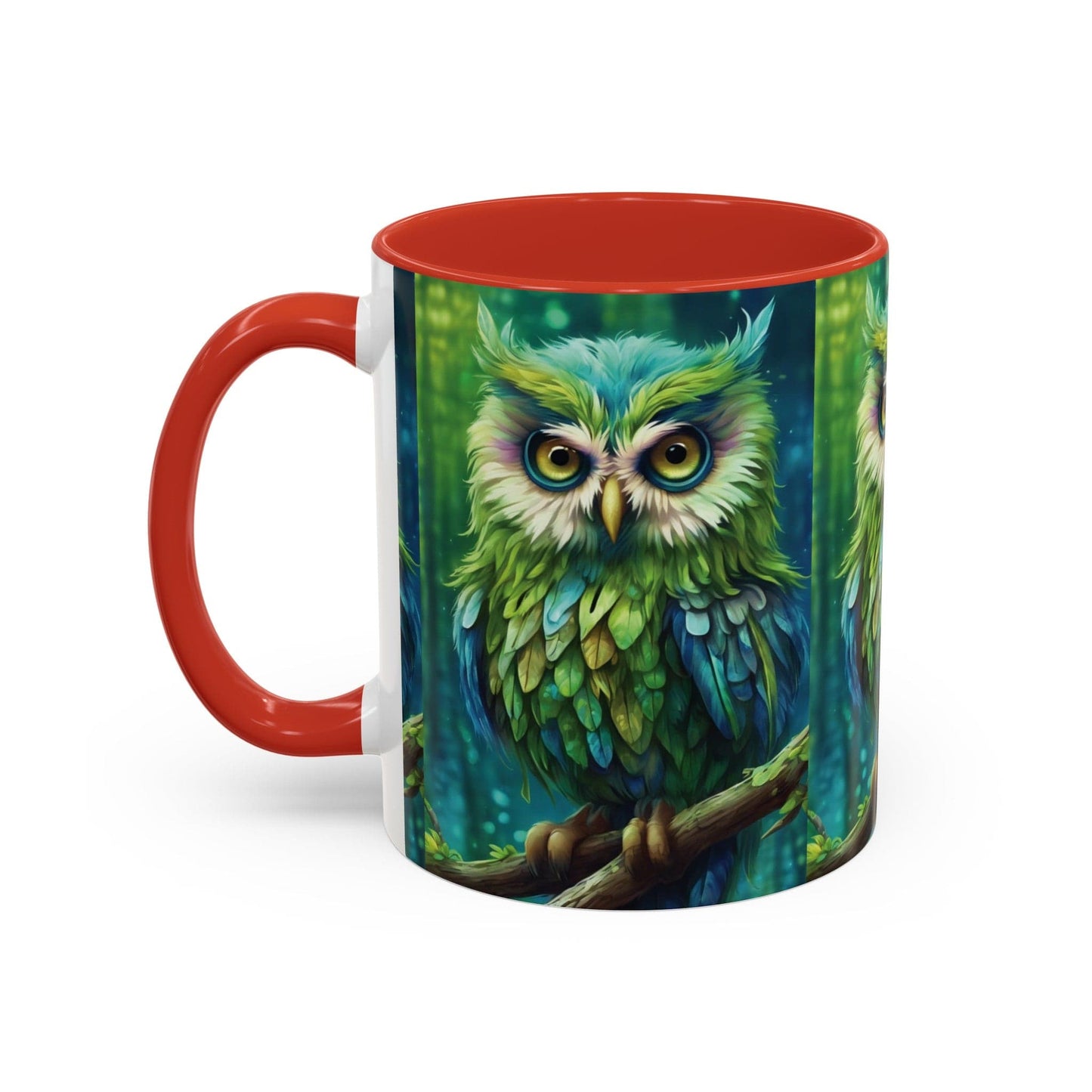 Owl (blue & green) Coffee Mug (11, 15oz)