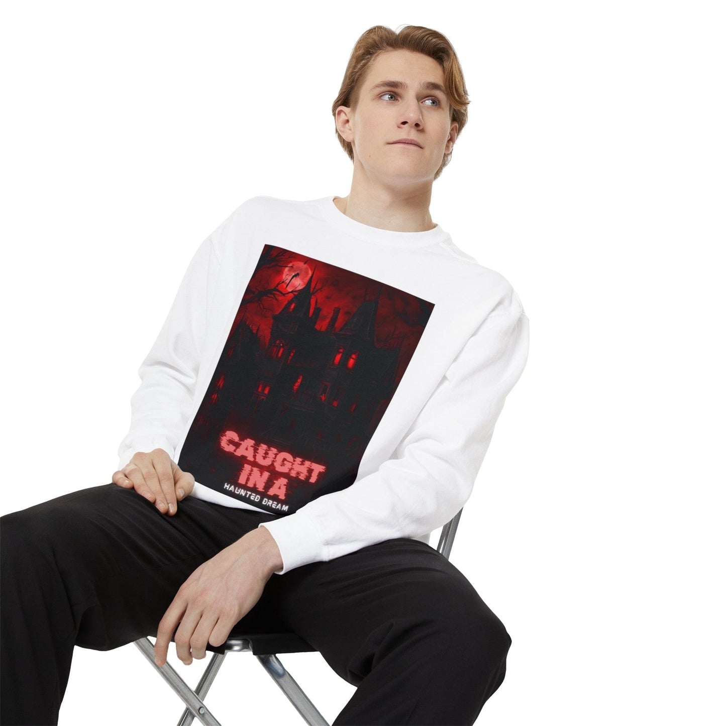 Haunted Dream Unisex Garment-Dyed Sweatshirt