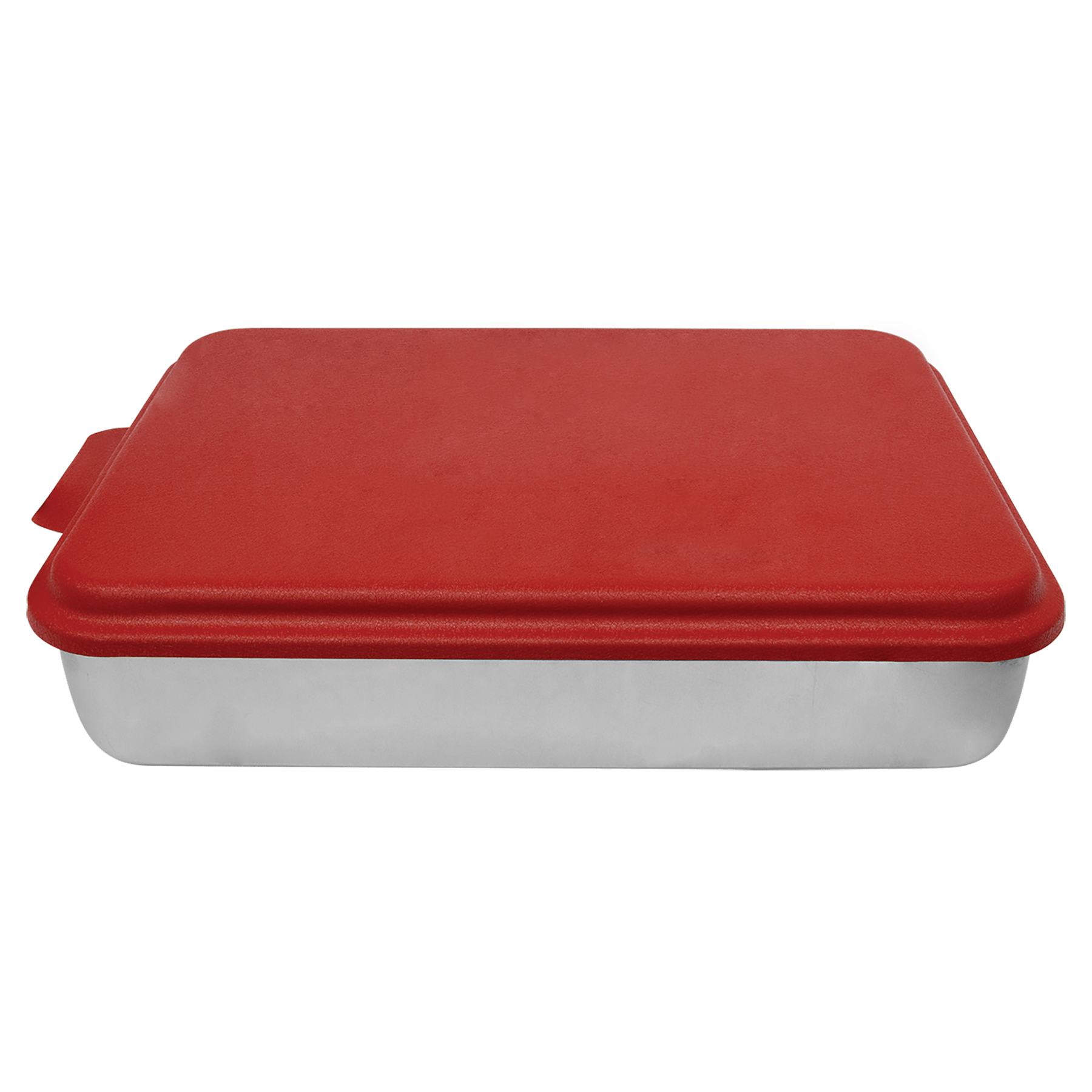 9" x 13" Aluminum Cake Pan with Red Lid
