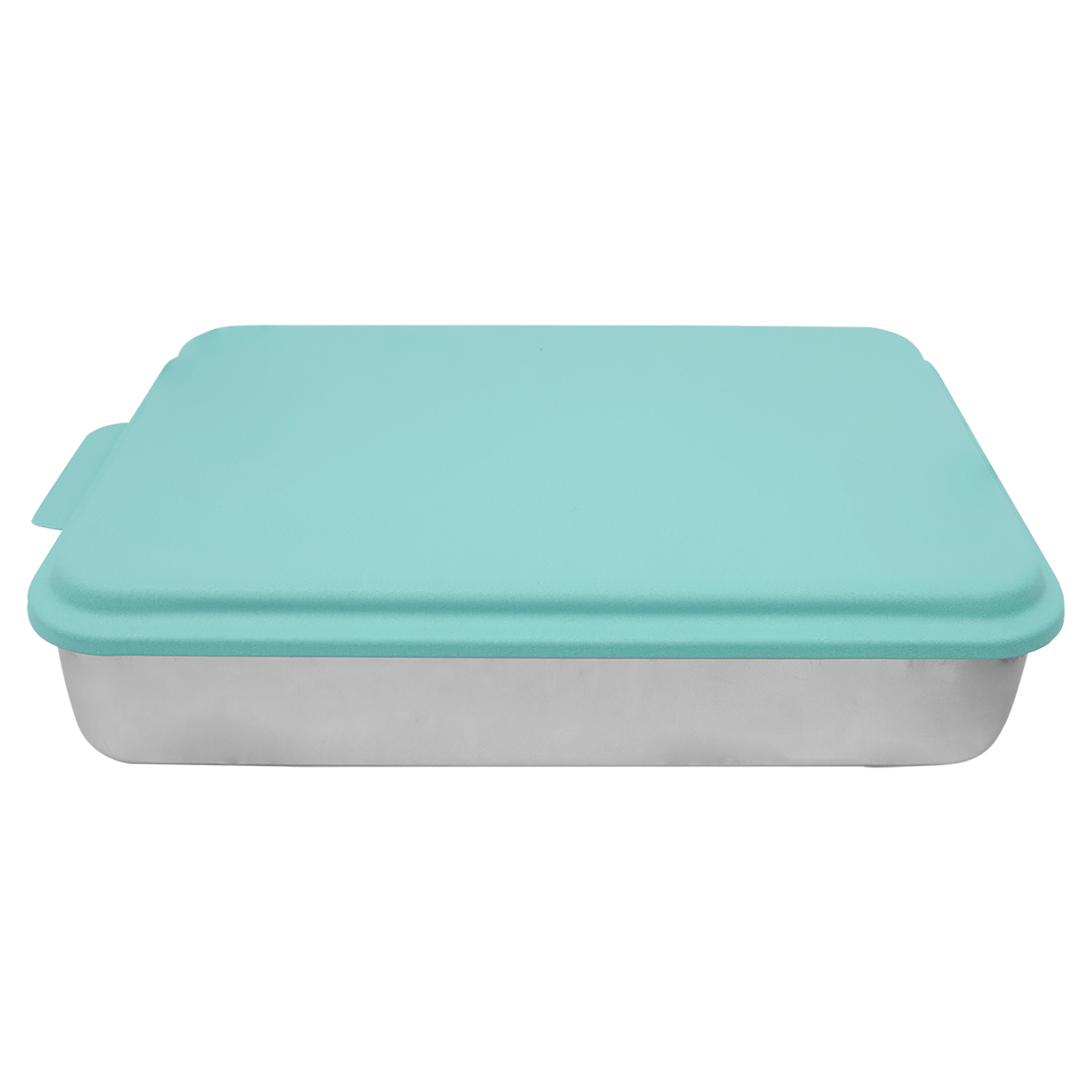 9" x 13" Aluminum Cake Pan with Teal Lid