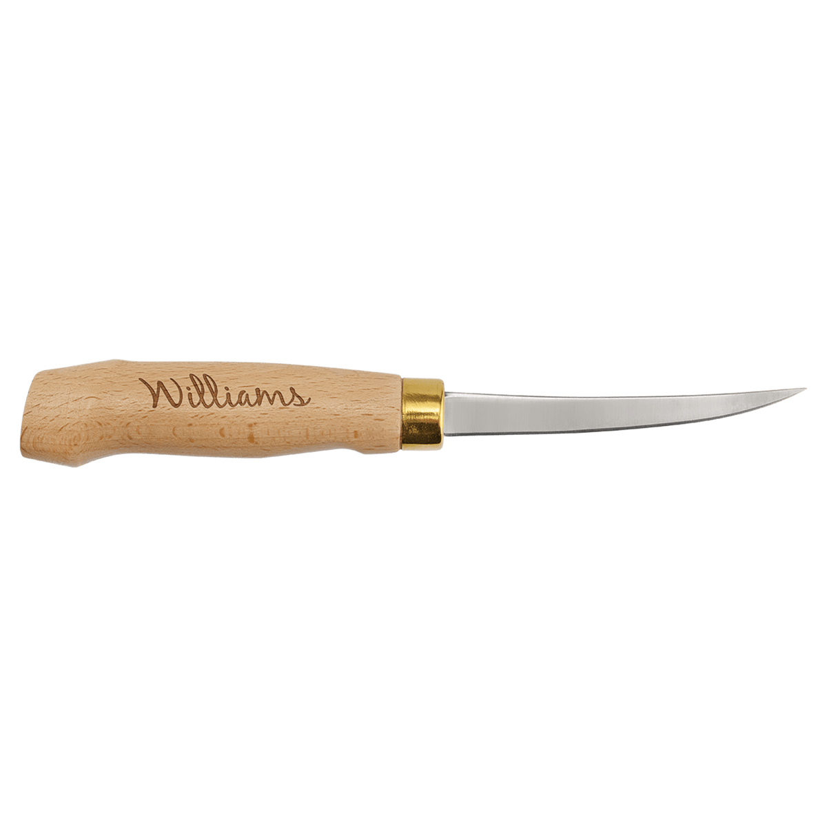 Bison River 4" Fillet Knife with Wood Handle and Leatherette Sheath