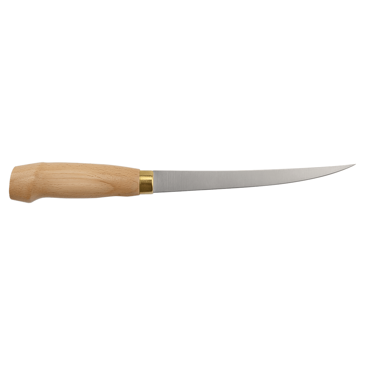 Bison River 7 1/4" Fillet Knife with Wood Handle and Leatherette Sheath