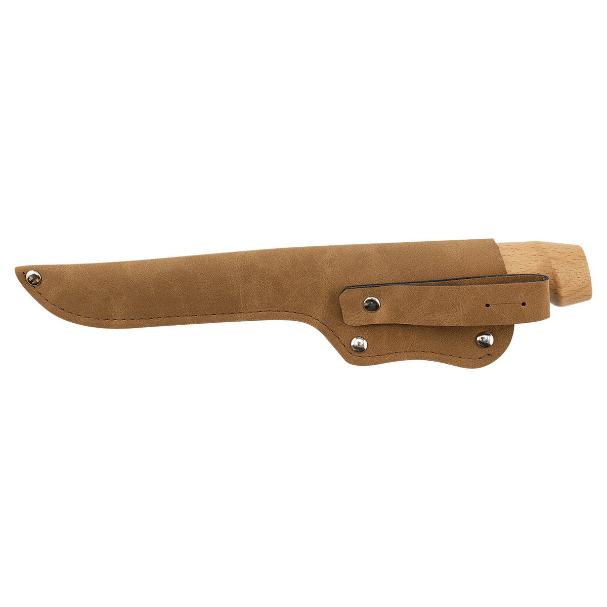 Bison River 7 1/4" Fillet Knife with Wood Handle and Leatherette Sheath