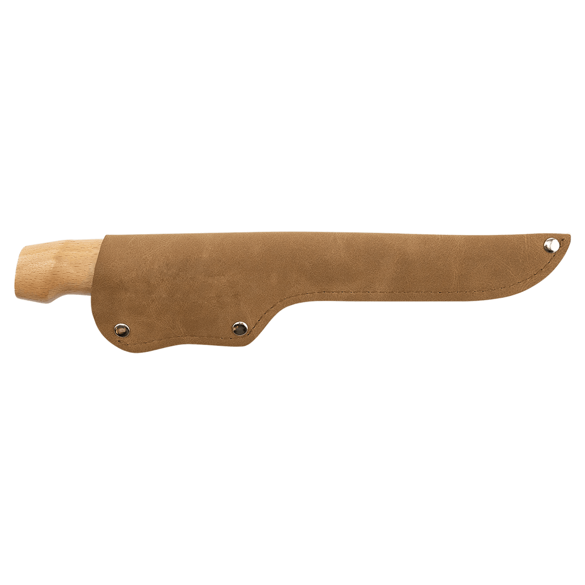 Bison River 7 1/4" Fillet Knife with Wood Handle and Leatherette Sheath