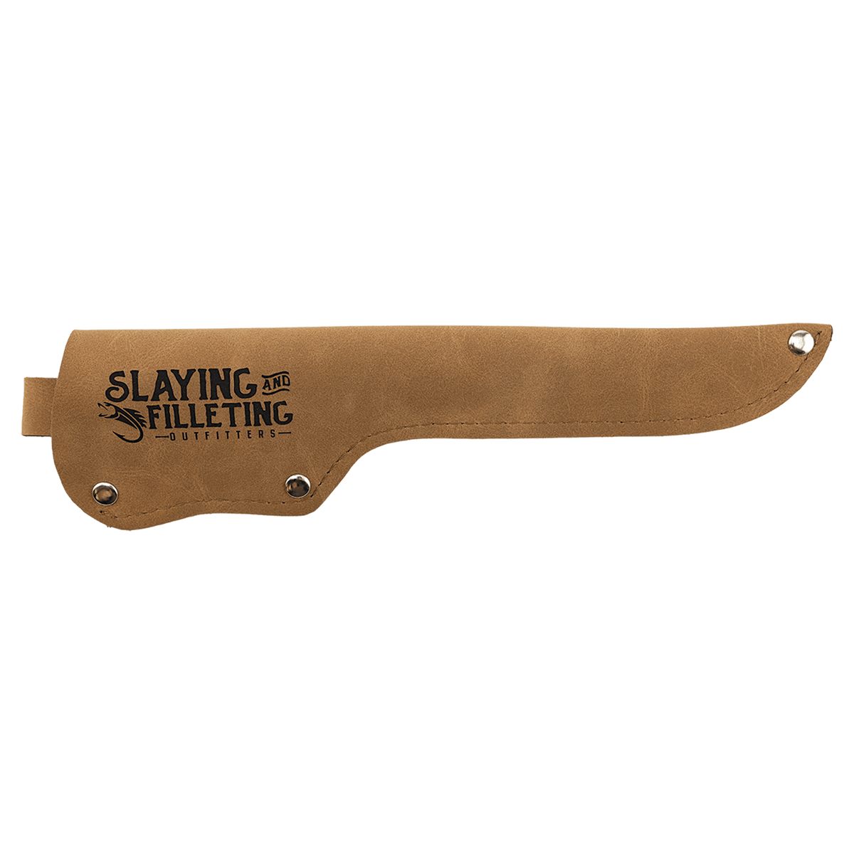 Bison River 7 1/4" Fillet Knife with Wood Handle and Leatherette Sheath