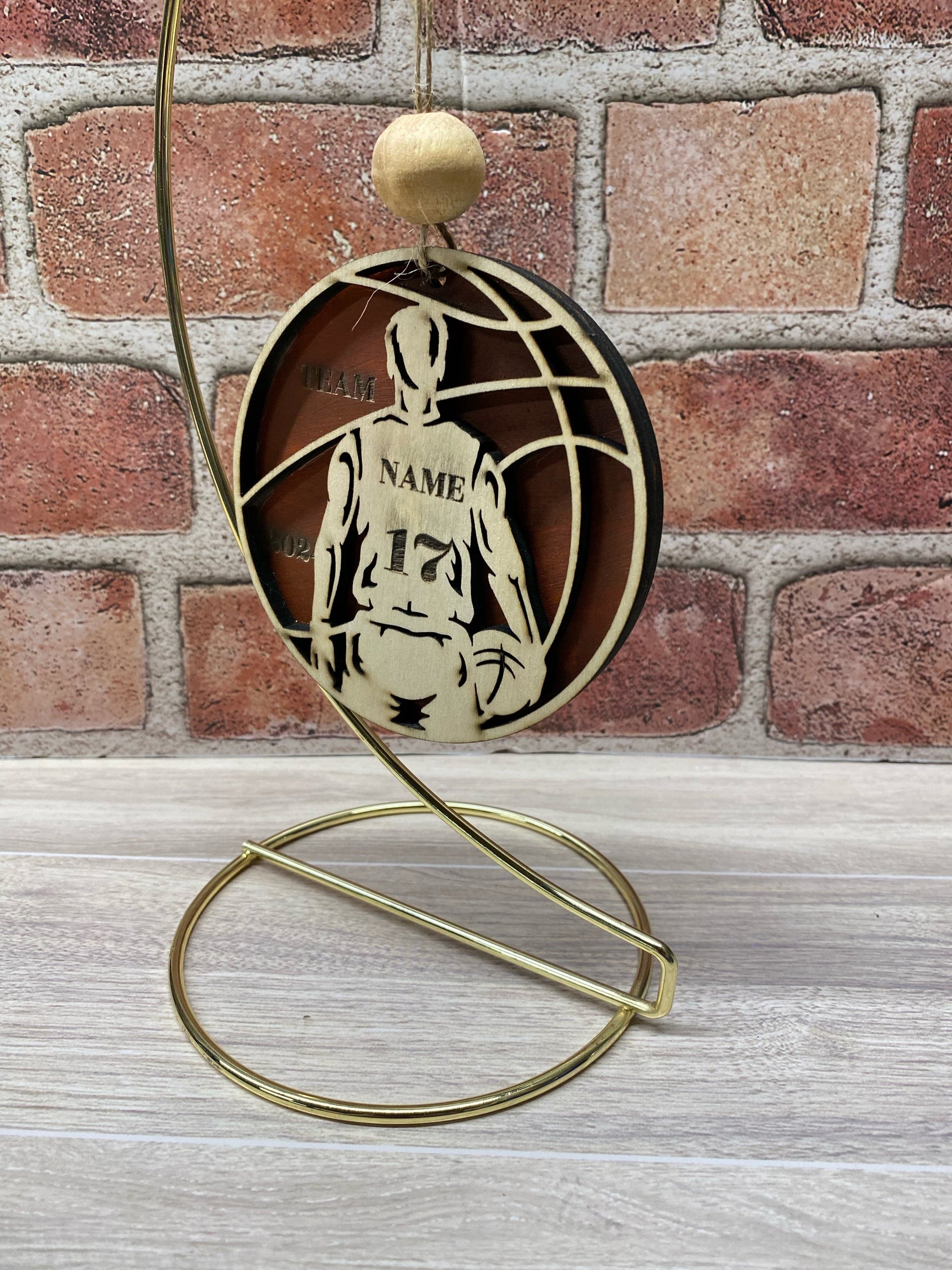 personalized basketball ornament, male