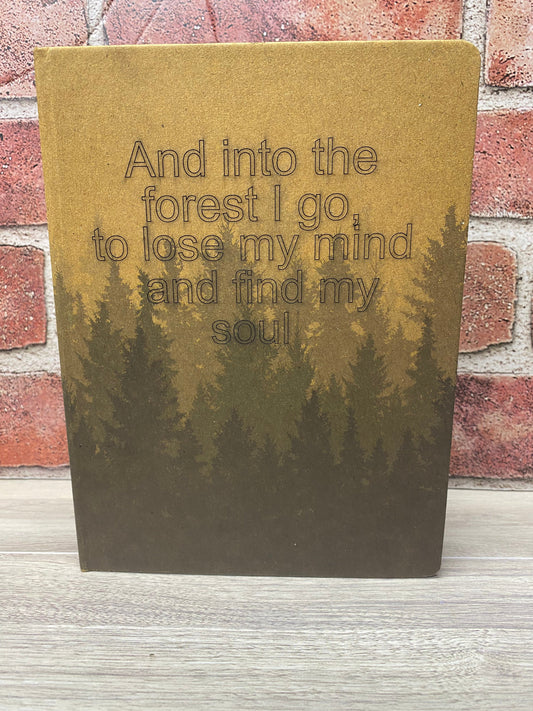 Engraved notebook, Into the forest_outlined