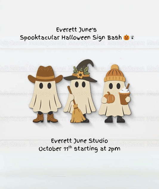 Everett June Halloween Ghost Sign Party, Oct 11th @2-4pm