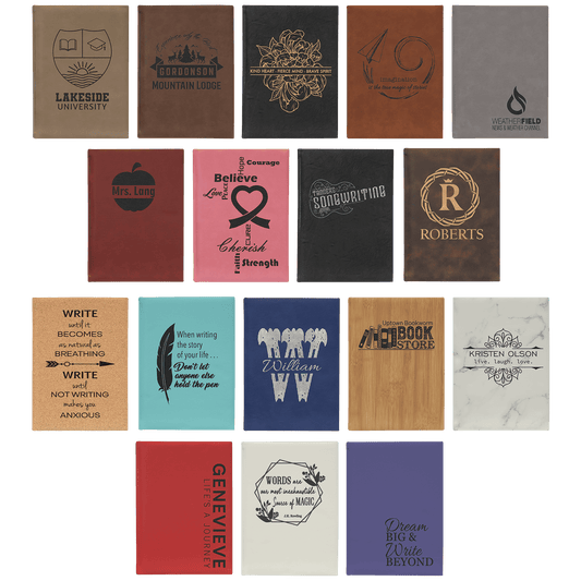 Burnmark Personalized Leatherette Journal – Laser Engraved Notebook