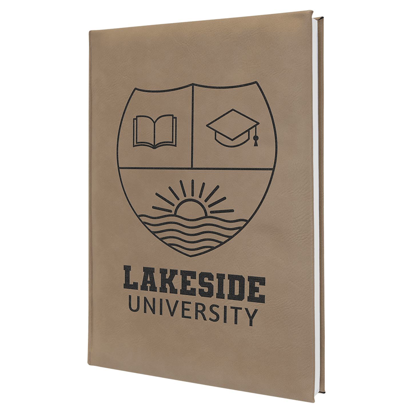 Burnmark Personalized Leatherette Journal | Laser Engraved Gift | Everett June
