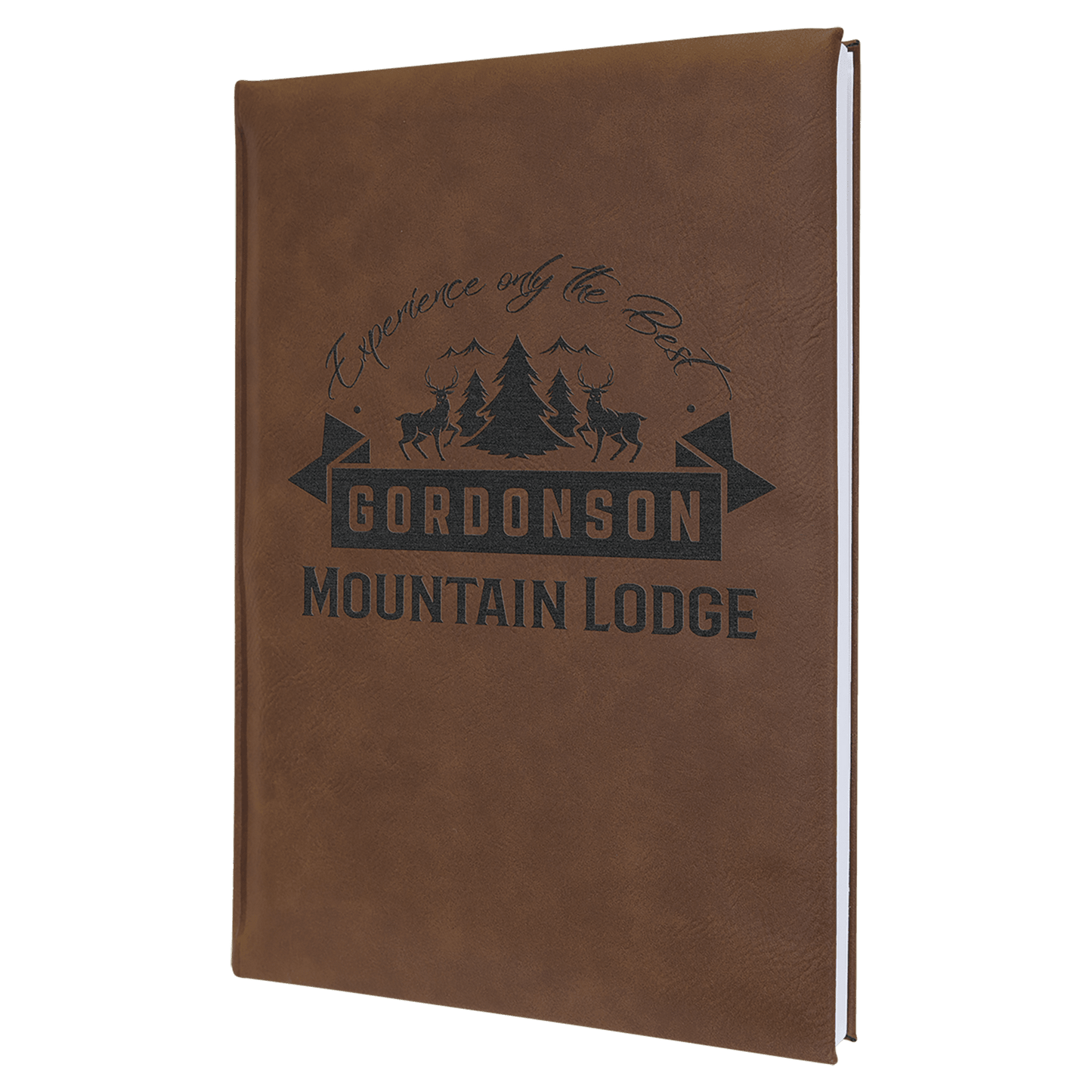 Burnmark Personalized Leatherette Journal | Laser Engraved Gift | Everett June