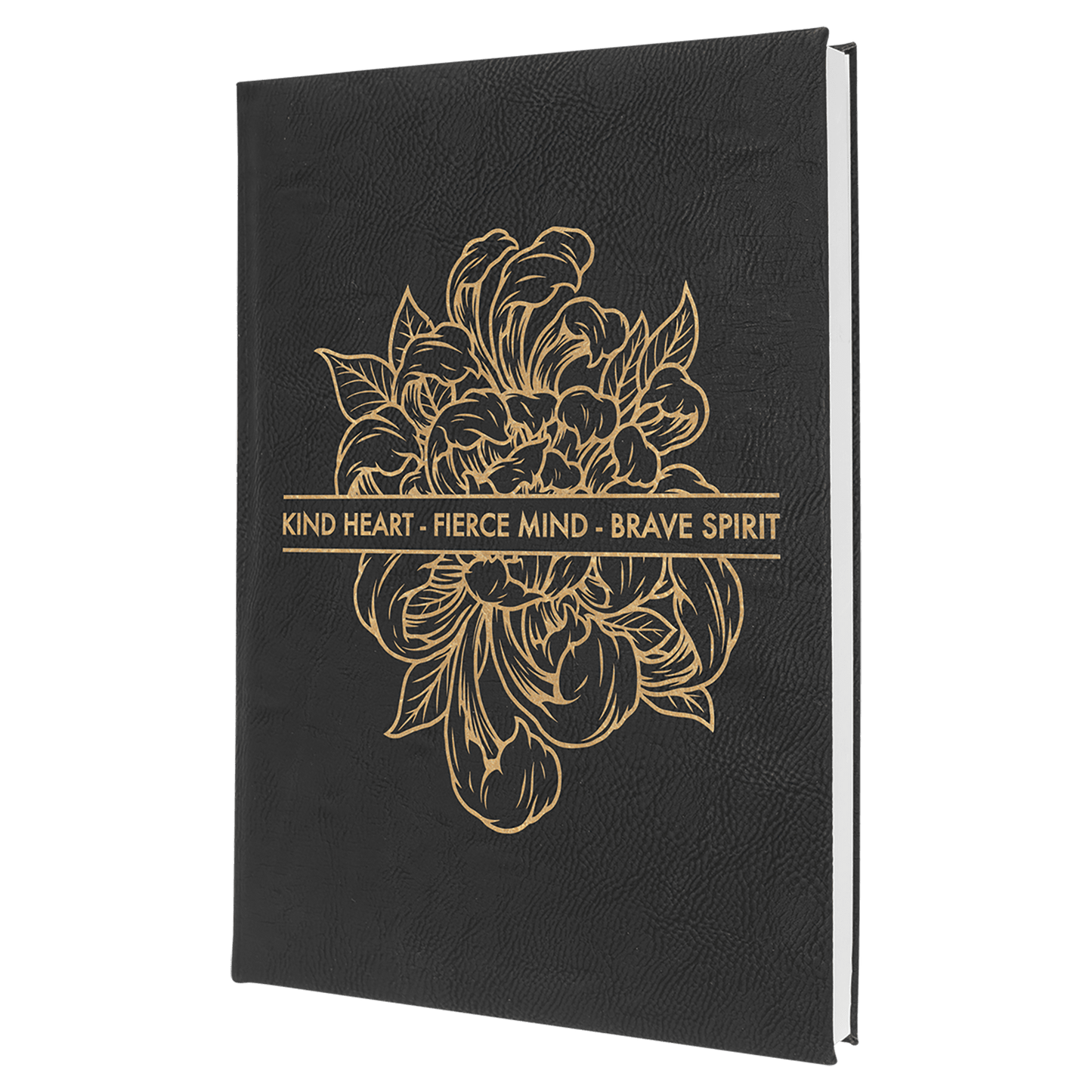 Burnmark Personalized Leatherette Journal | Laser Engraved Gift | Everett June