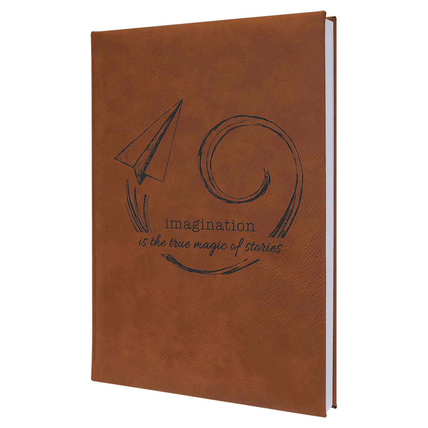 Burnmark Personalized Leatherette Journal | Laser Engraved Gift | Everett June