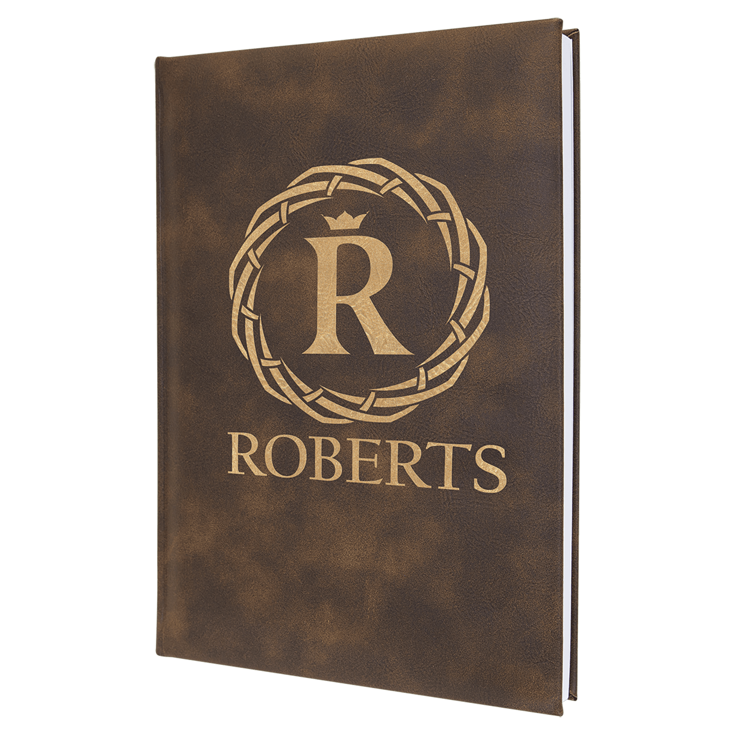 Burnmark Personalized Leatherette Journal | Laser Engraved Gift | Everett June