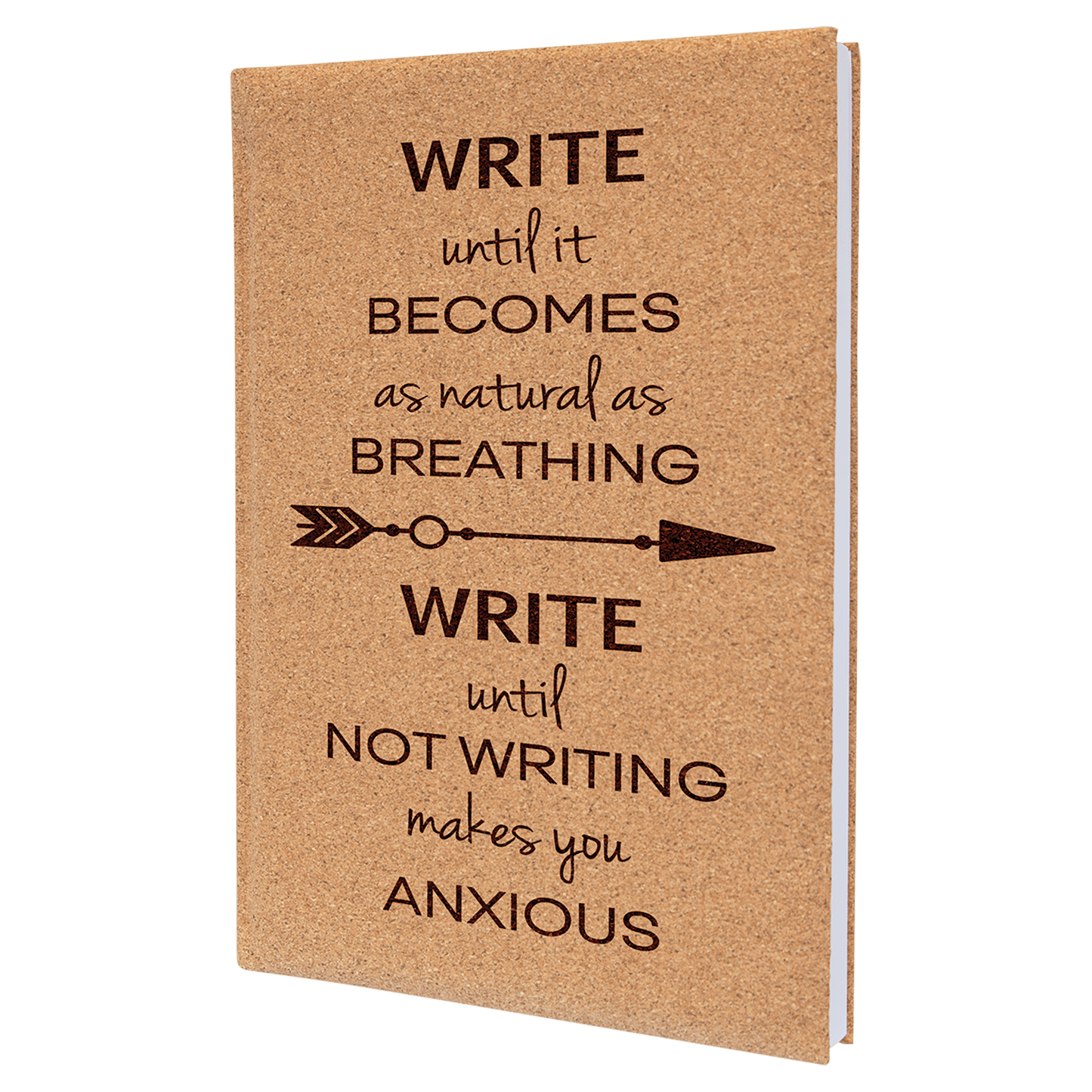 Burnmark Personalized Leatherette Journal | Laser Engraved Gift | Everett June