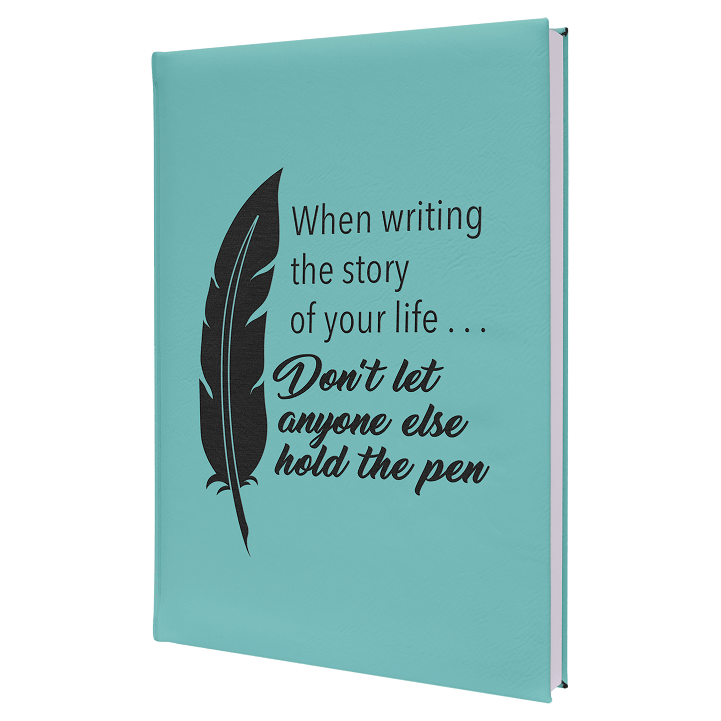 Burnmark Personalized Leatherette Journal | Laser Engraved Gift | Everett June