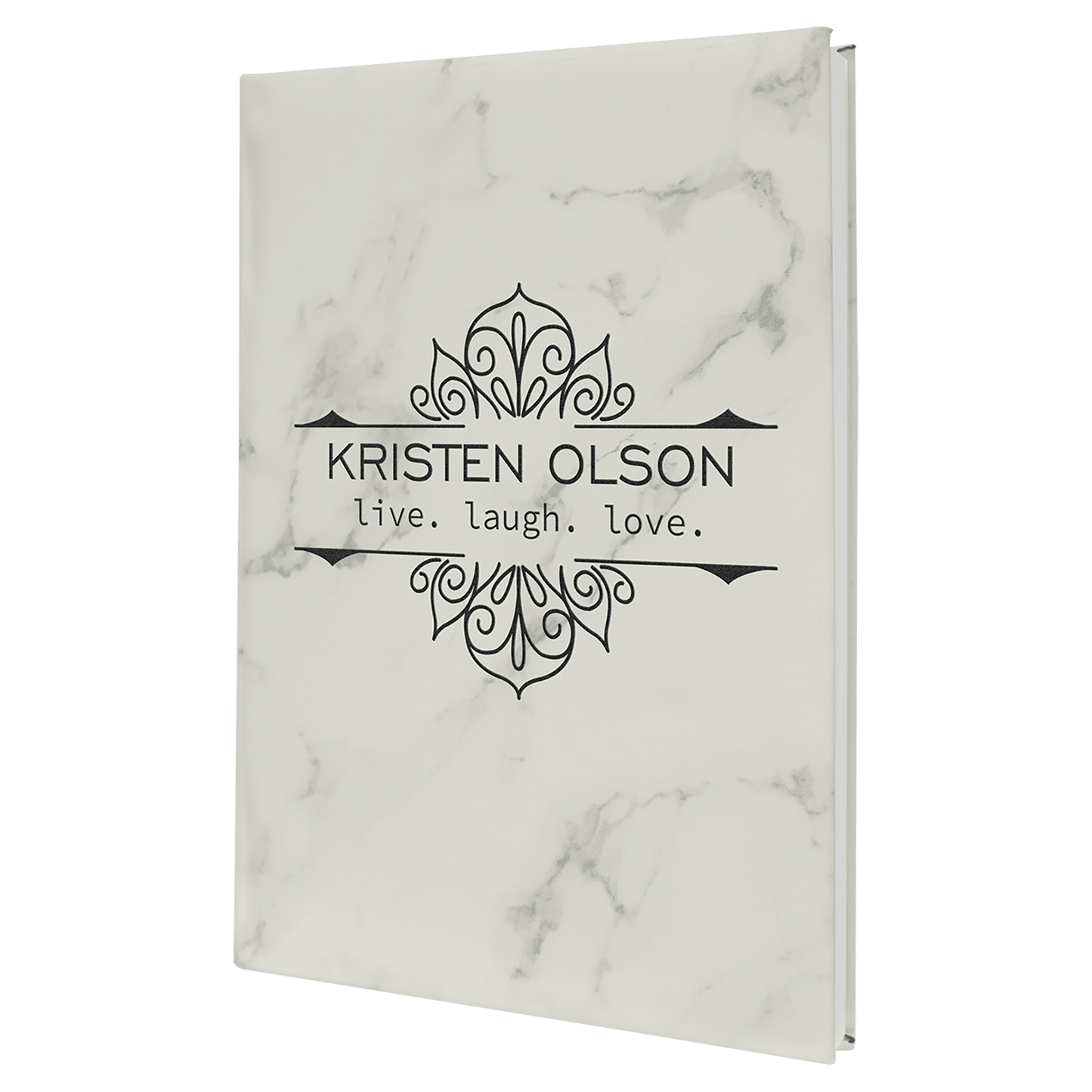 Burnmark Personalized Leatherette Journal | Laser Engraved Gift | Everett June