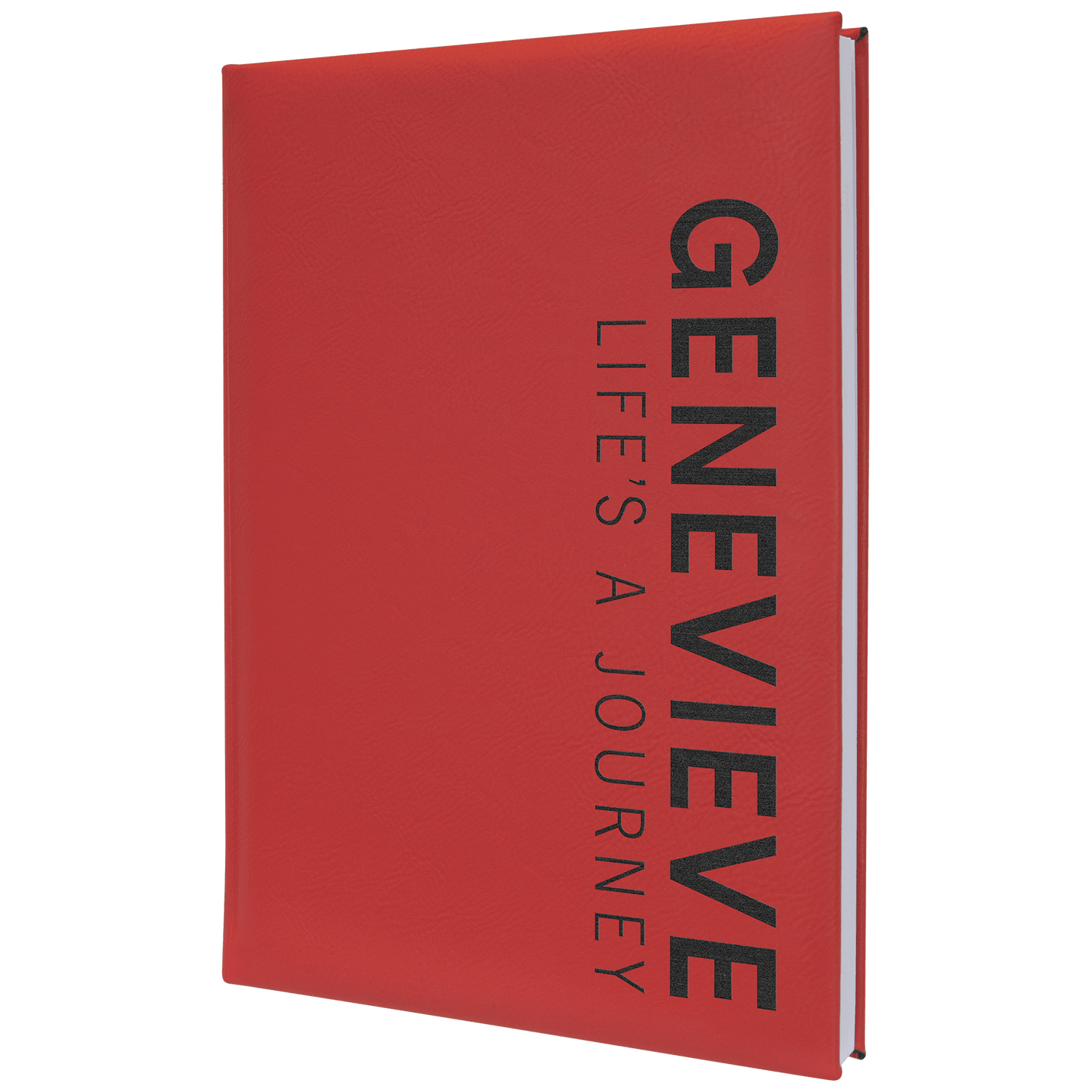 Burnmark Personalized Leatherette Journal | Laser Engraved Gift | Everett June
