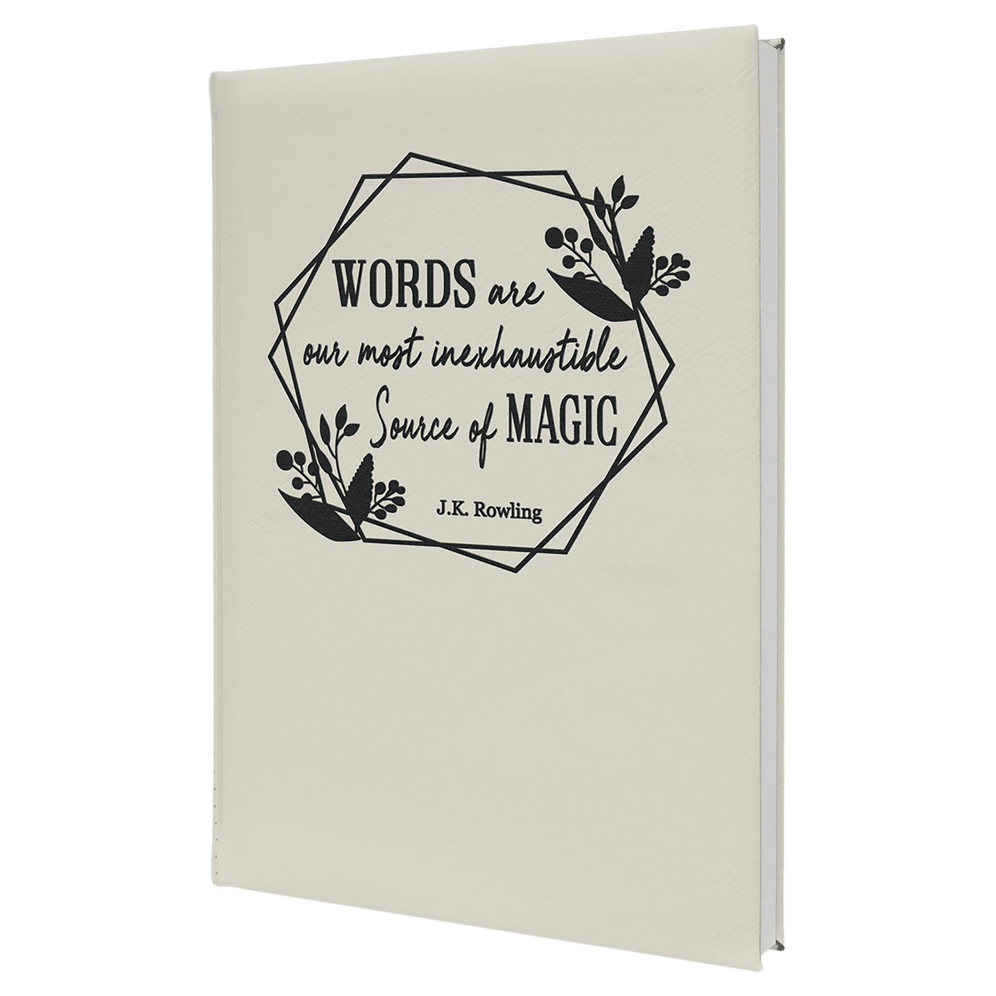 Burnmark Personalized Leatherette Journal | Laser Engraved Gift | Everett June