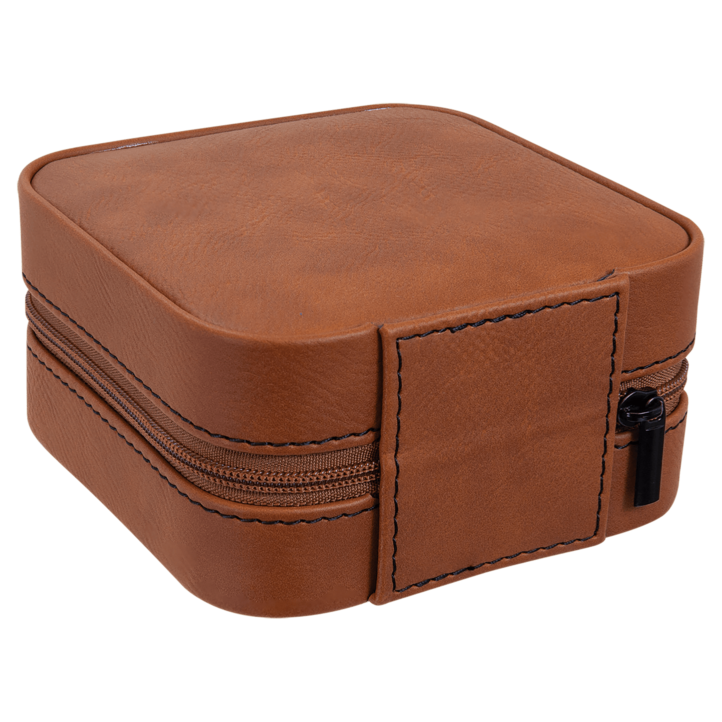 EngraveElite Vegan Leather Travel Jewelry Box - Black, Rawhide