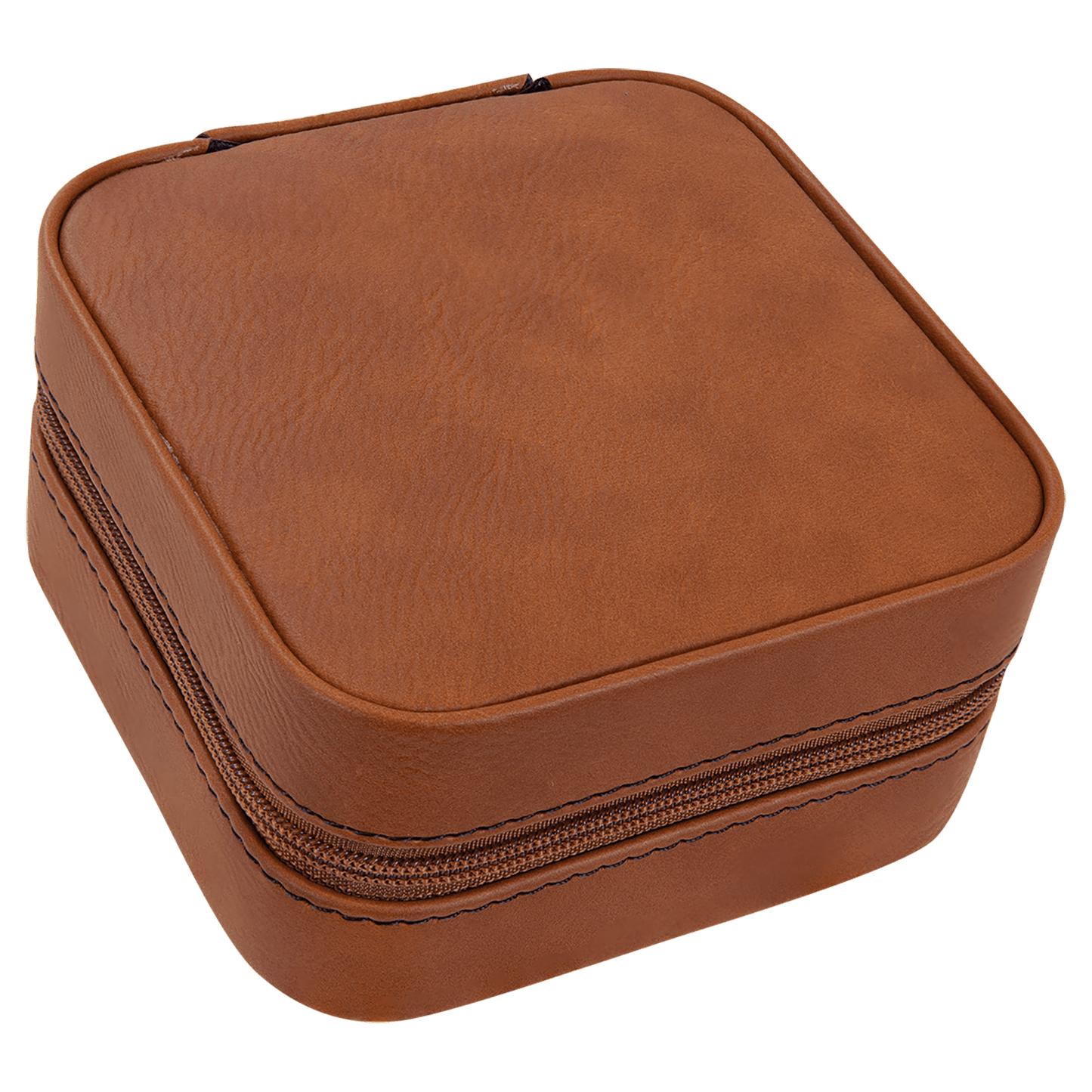 EngraveElite Vegan Leather Travel Jewelry Box - Black, Rawhide