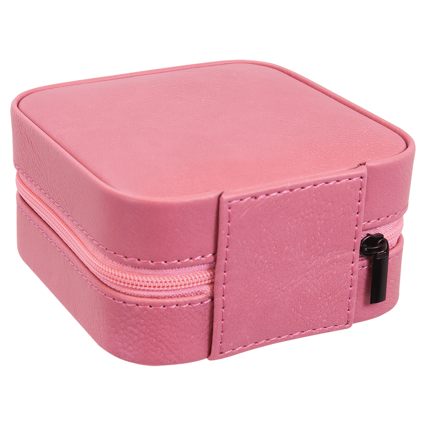EngraveElite Vegan Leather Travel Jewelry Box - Black, Pink