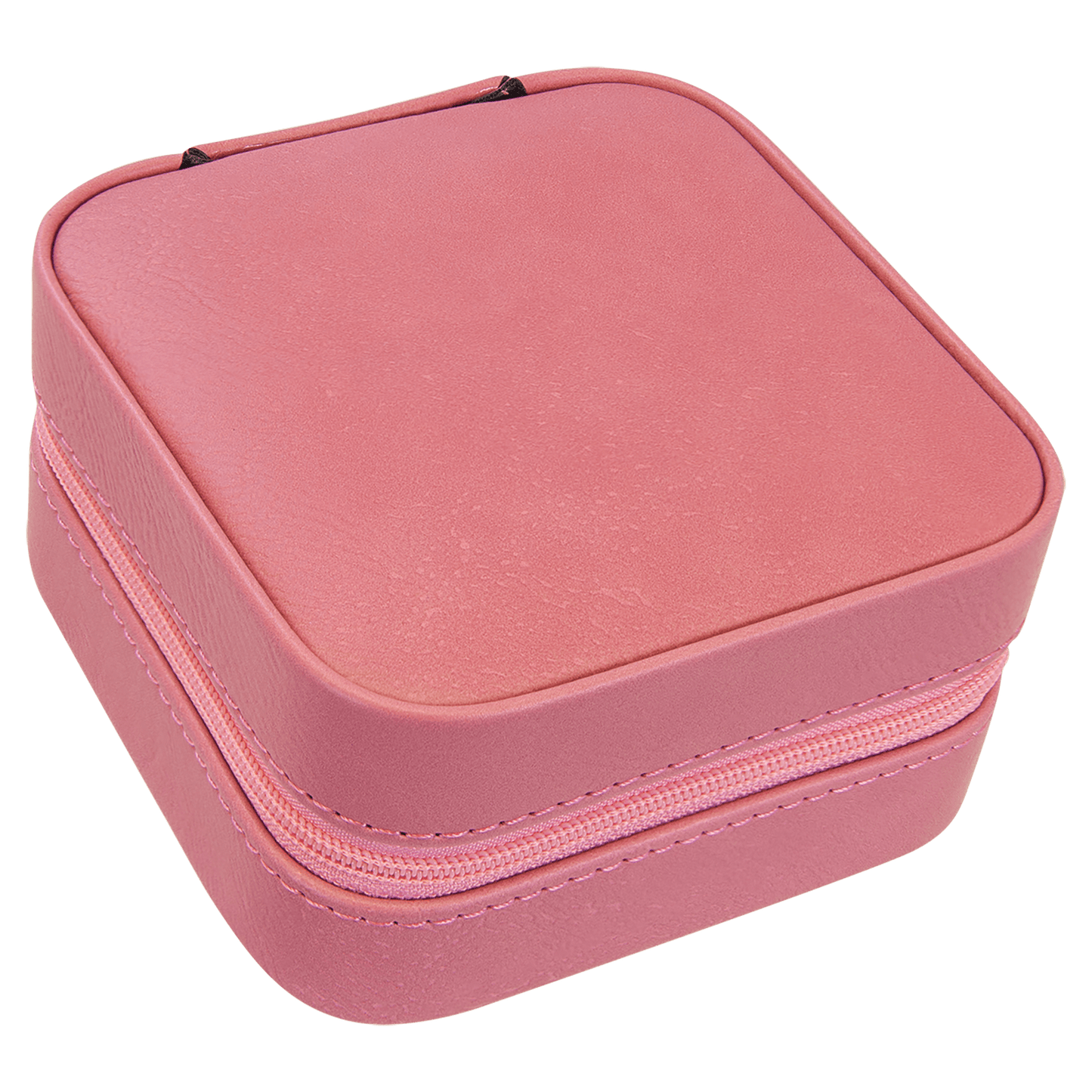 EngraveElite Vegan Leather Travel Jewelry Box - Black, Pink