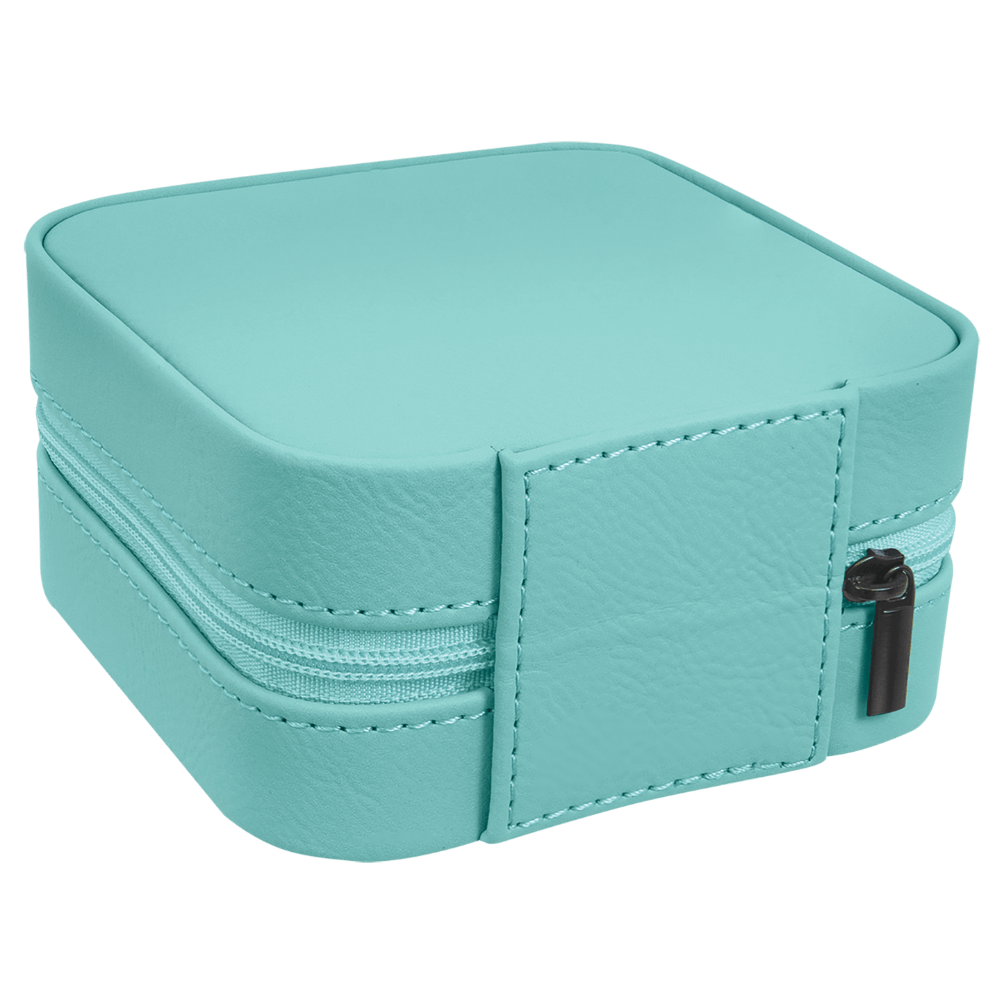 EngraveElite Vegan Leather Travel Jewelry Box - Black, Teal
