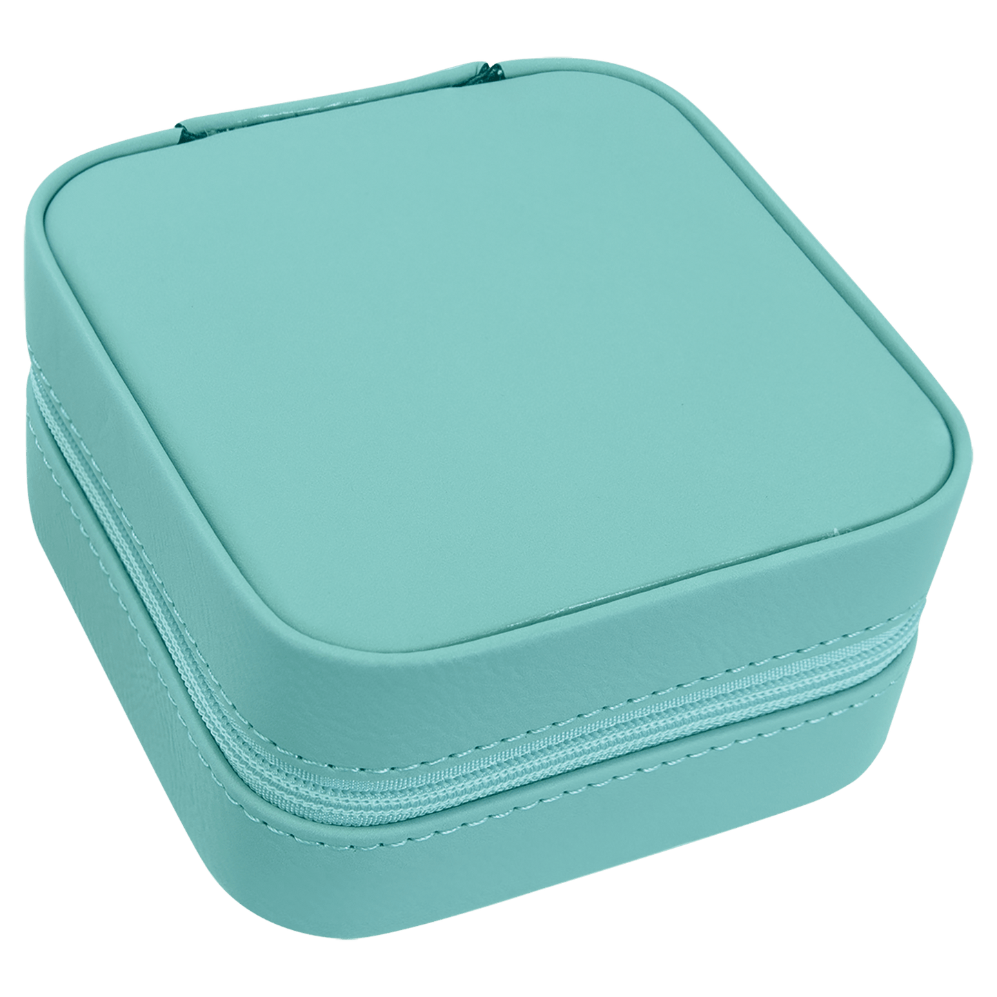 EngraveElite Vegan Leather Travel Jewelry Box - Black, Teal
