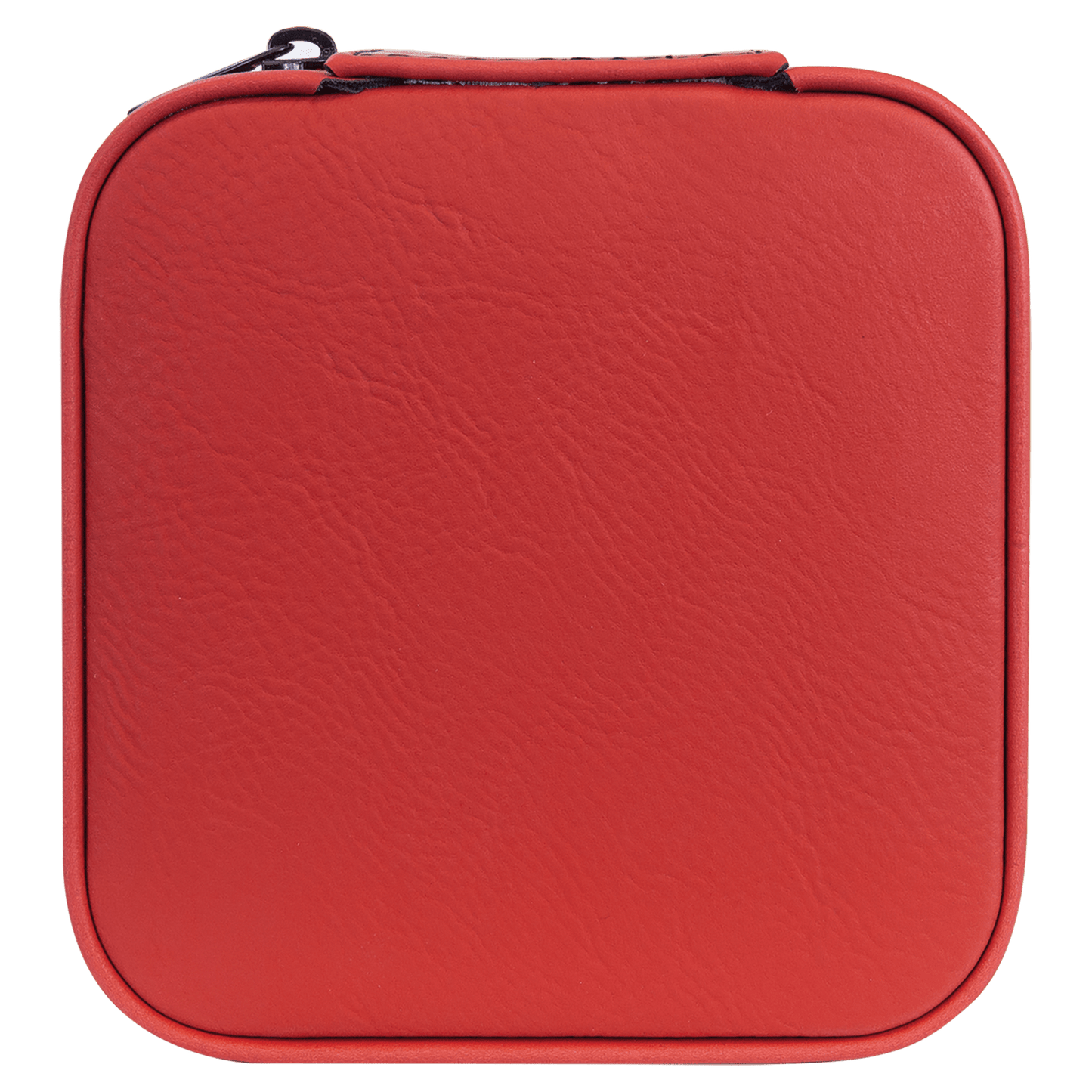 EngraveElite Vegan Leather Travel Jewelry Box - Black, Red