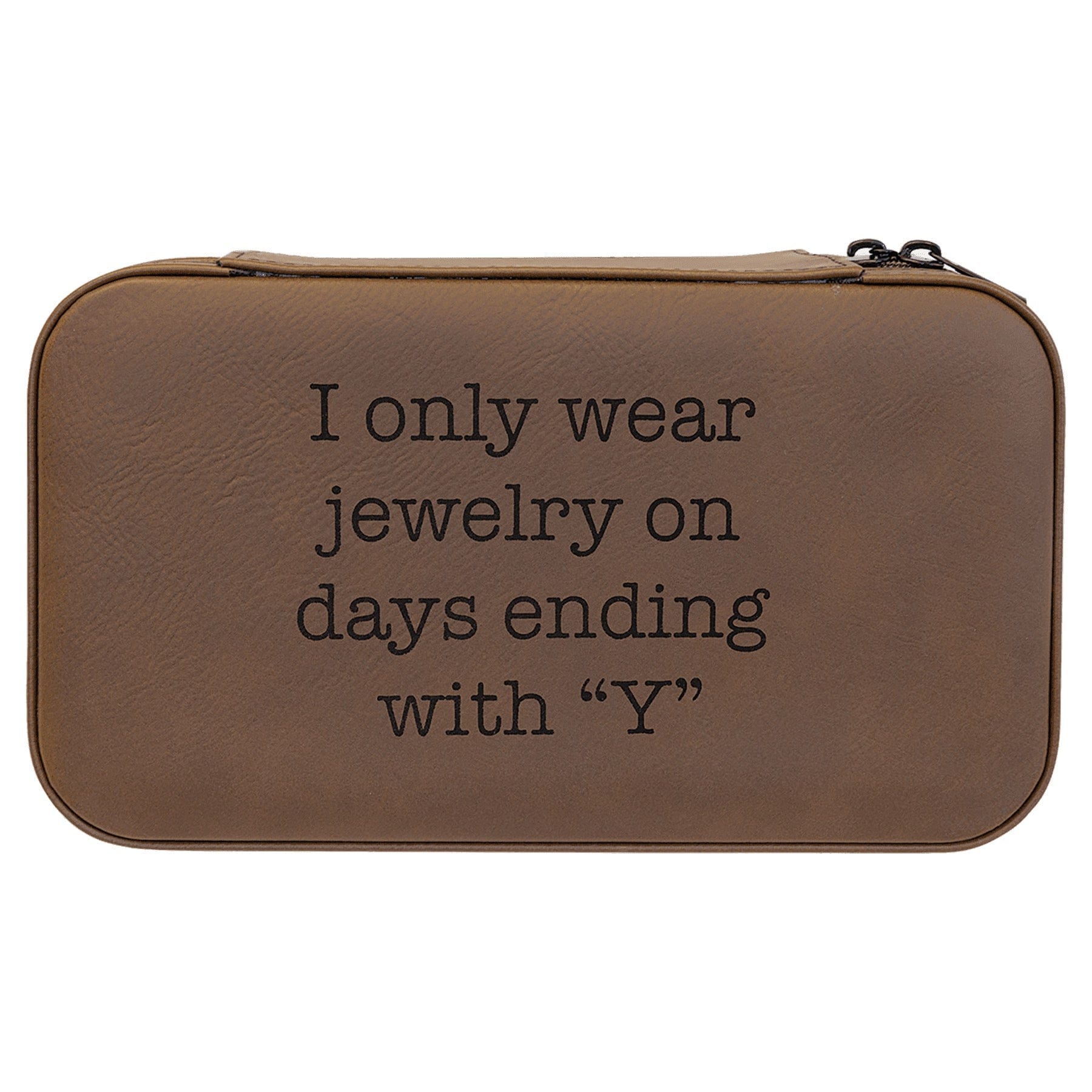 Dark Brown Large Leatherette Jewelry Box