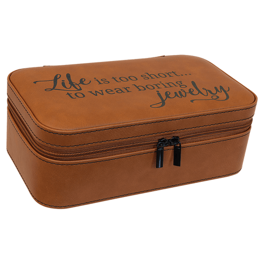 7 1/2" X 4 1/2" Rawhide Laserable Leatherette Jewelry Box