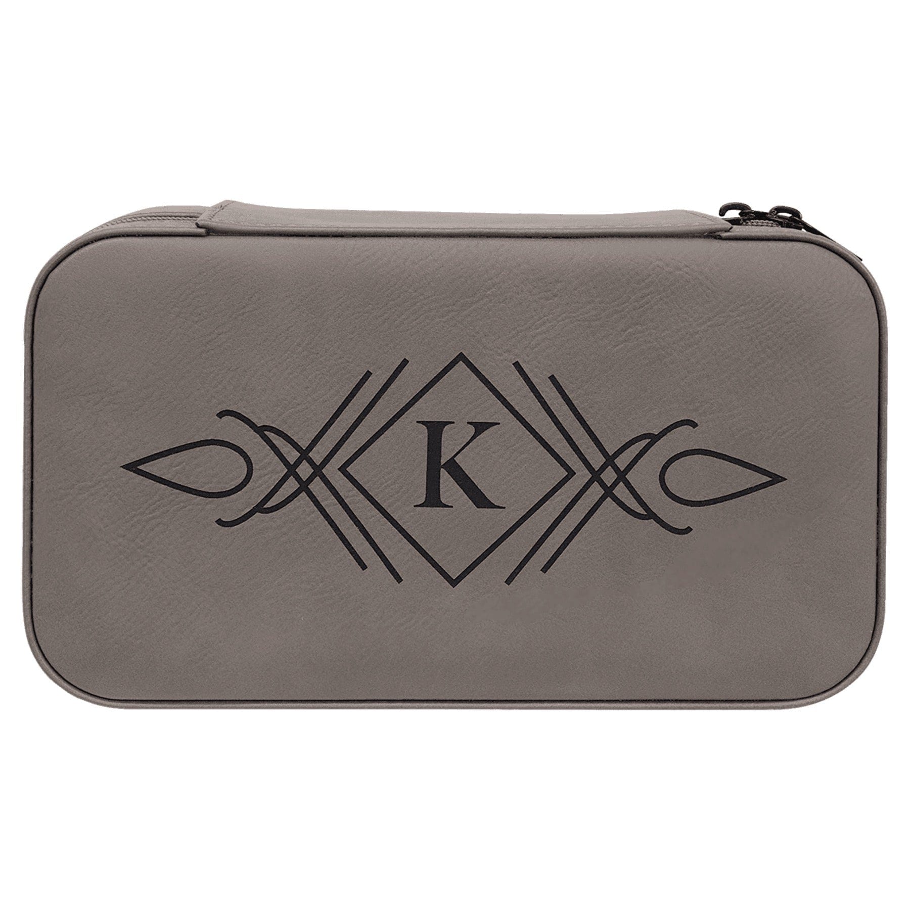 Gray Large Leatherette Jewelry Box