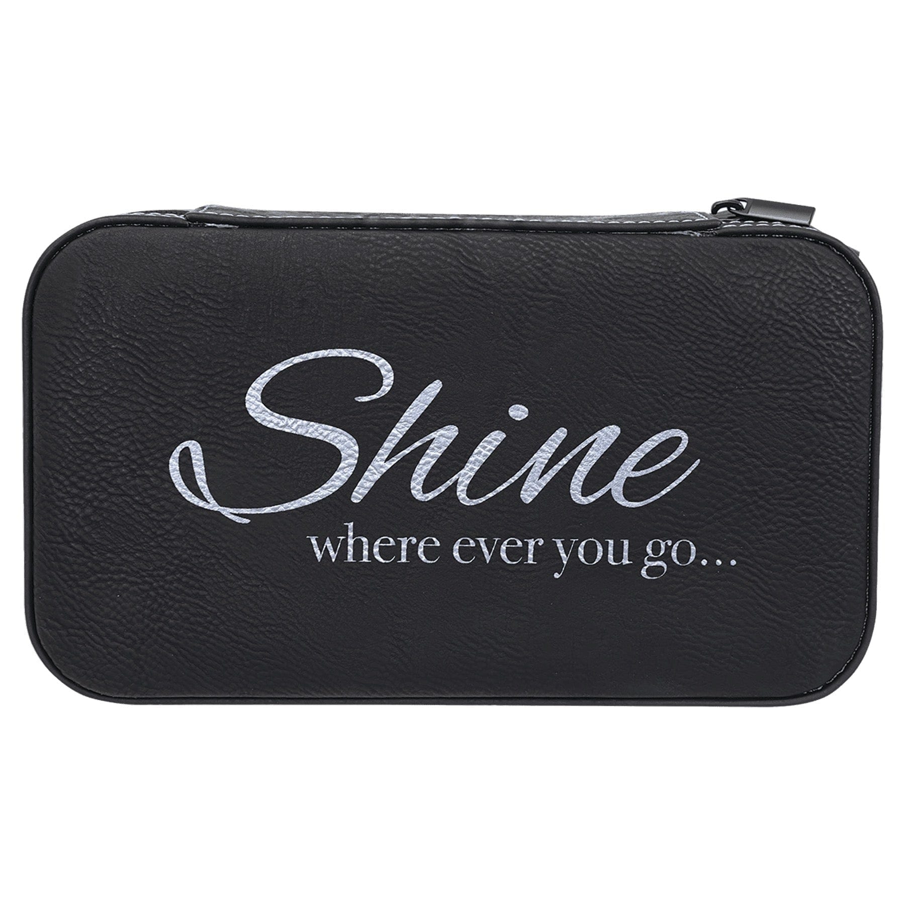 Black/Silver Large Leatherette Jewelry Box