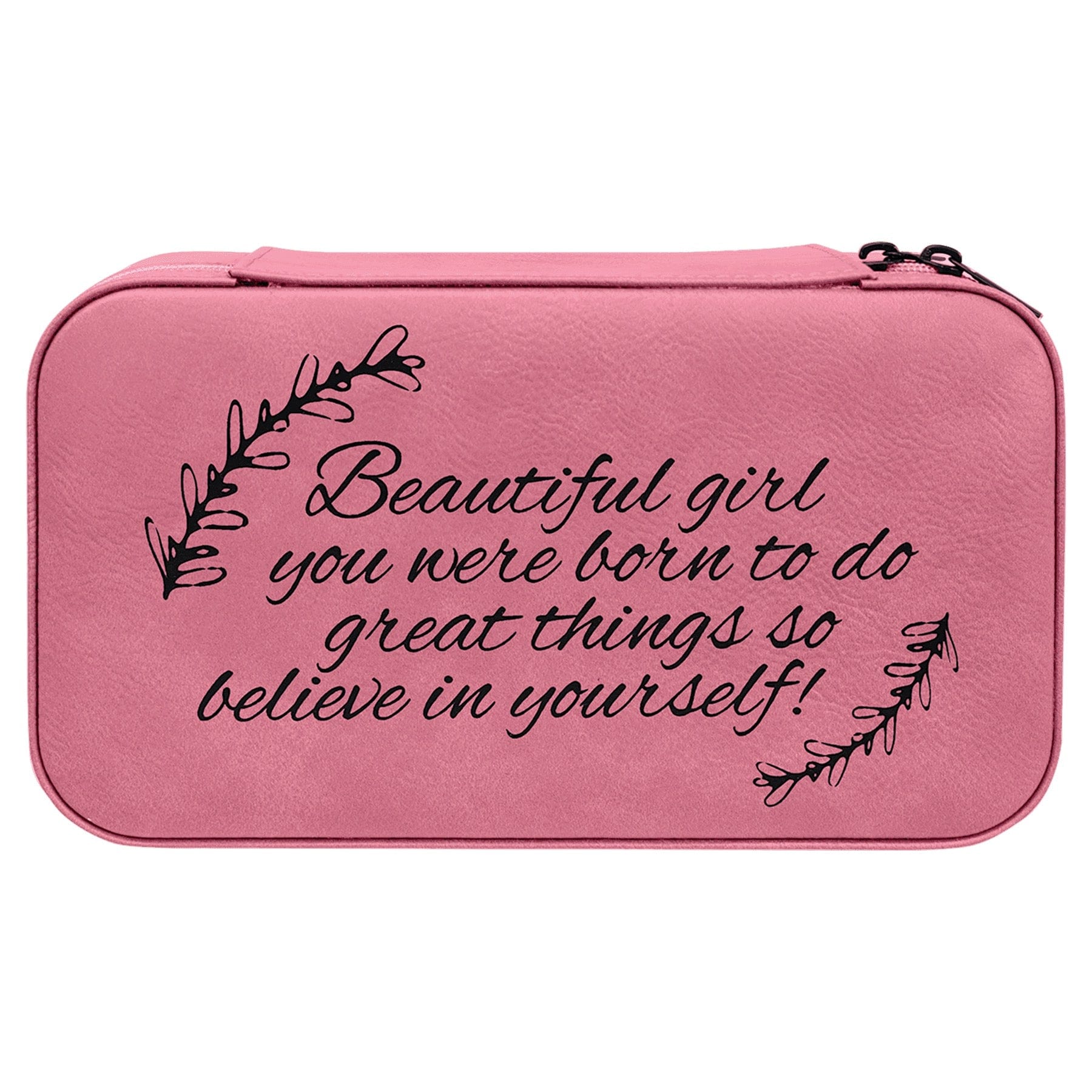 Pink Large Leatherette Jewelry Box