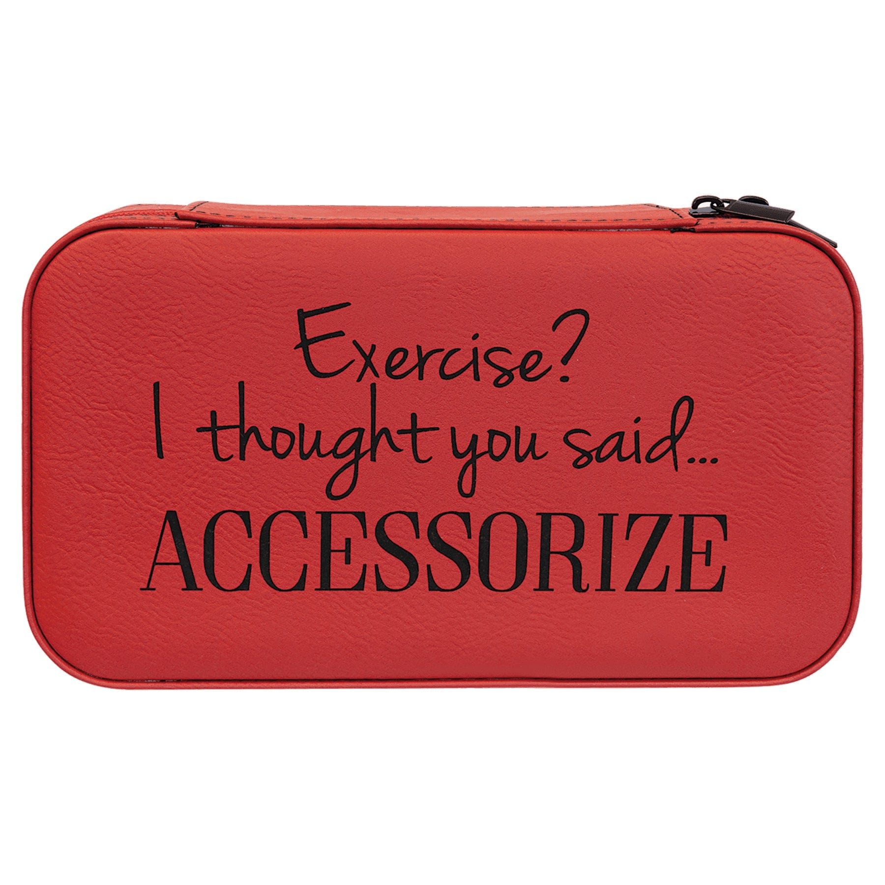 Red Large Leatherette Jewelry Box