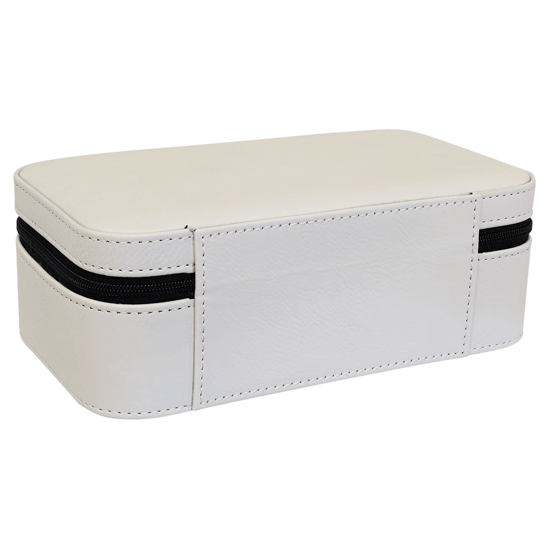 White Large Leatherette Jewelry Box