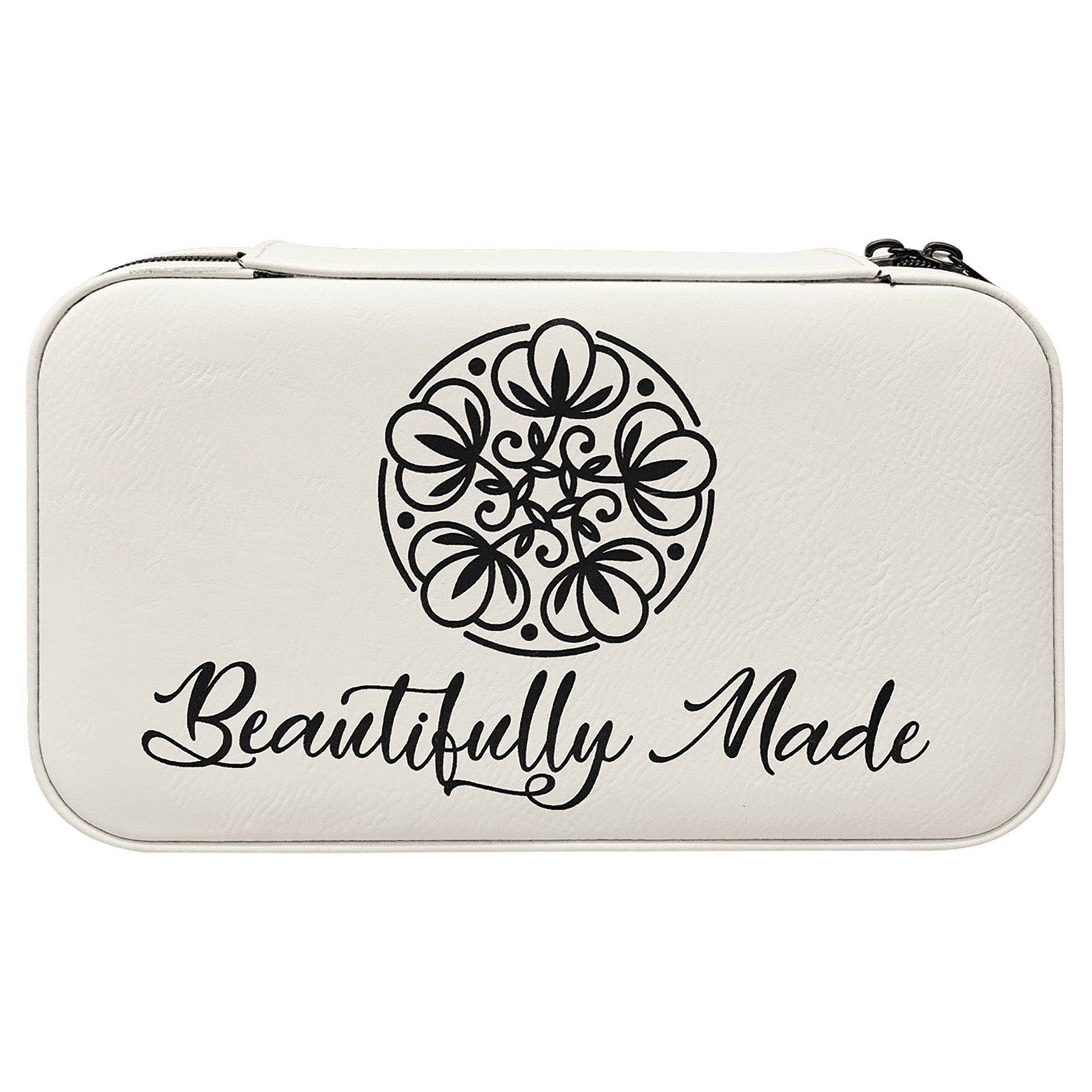 White Large Leatherette Jewelry Box