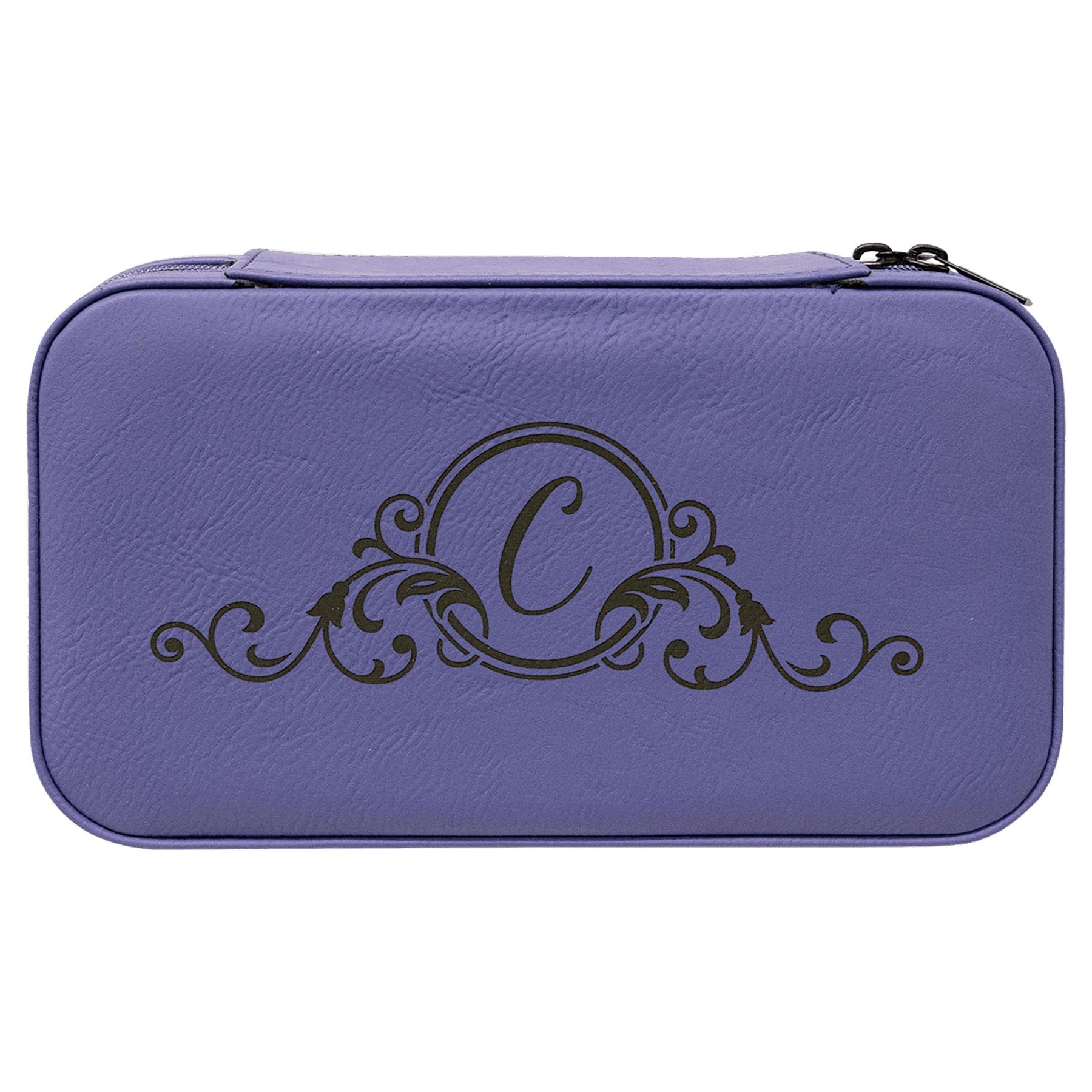 Purple Large Leatherette Jewelry Box