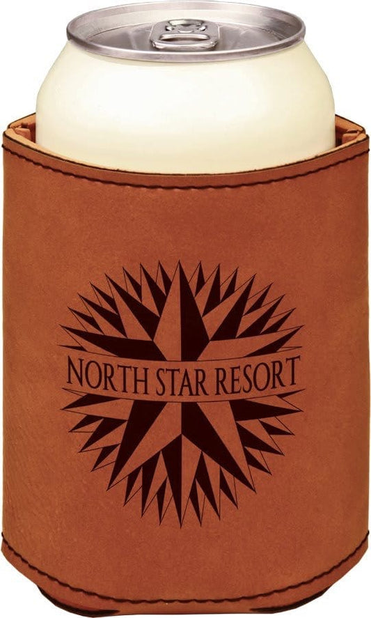 3 3/4" Rawhide Laserable Leatherette Beverage