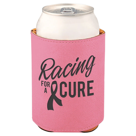 3 3/4" Pink Laserable Leatherette Beverage Holder