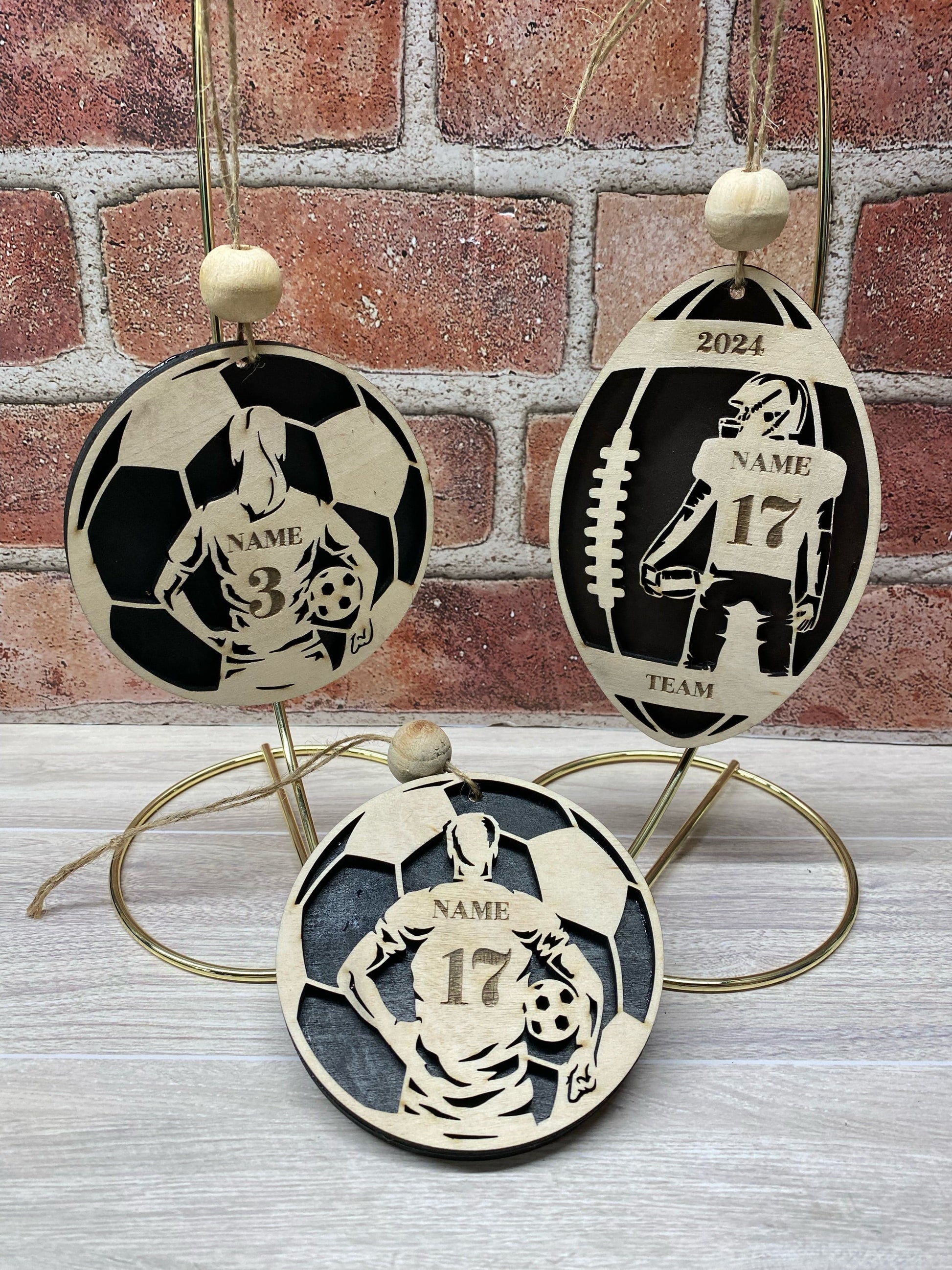 Personalized sports ornament