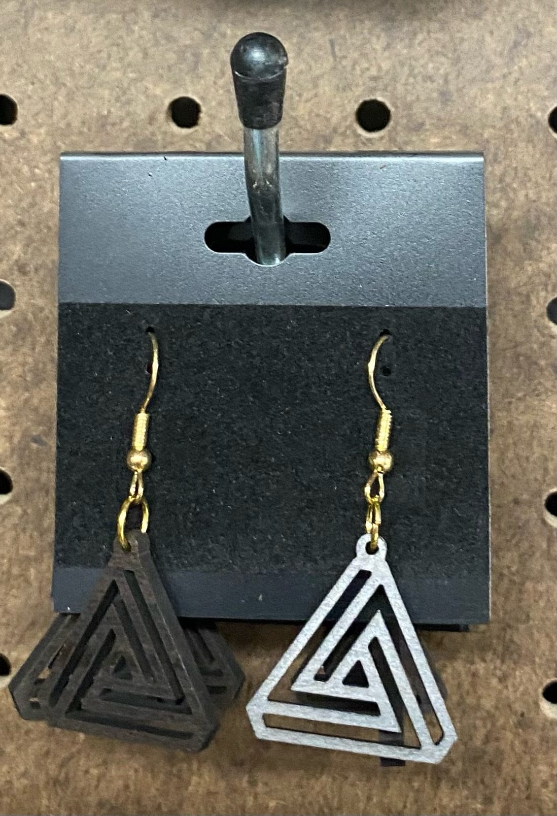 Triangle Wood Earring