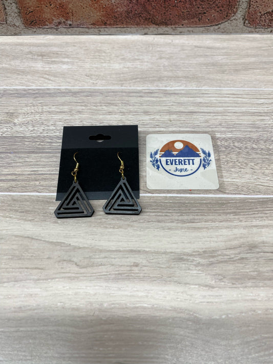 Triangle Wood Earring