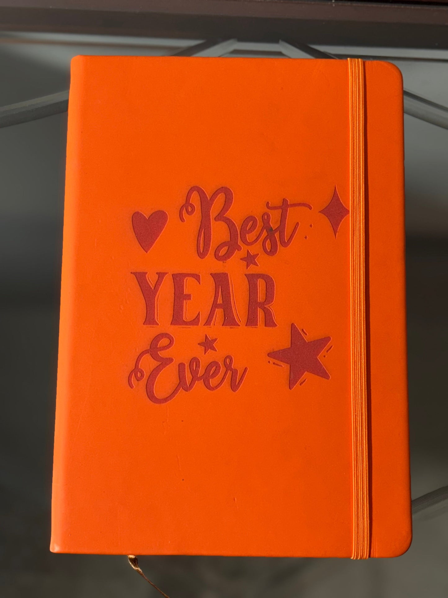 Vibrant A5 Hardcover Lined Journal – Vegan Leather Notebook w/ Elastic & Pocket